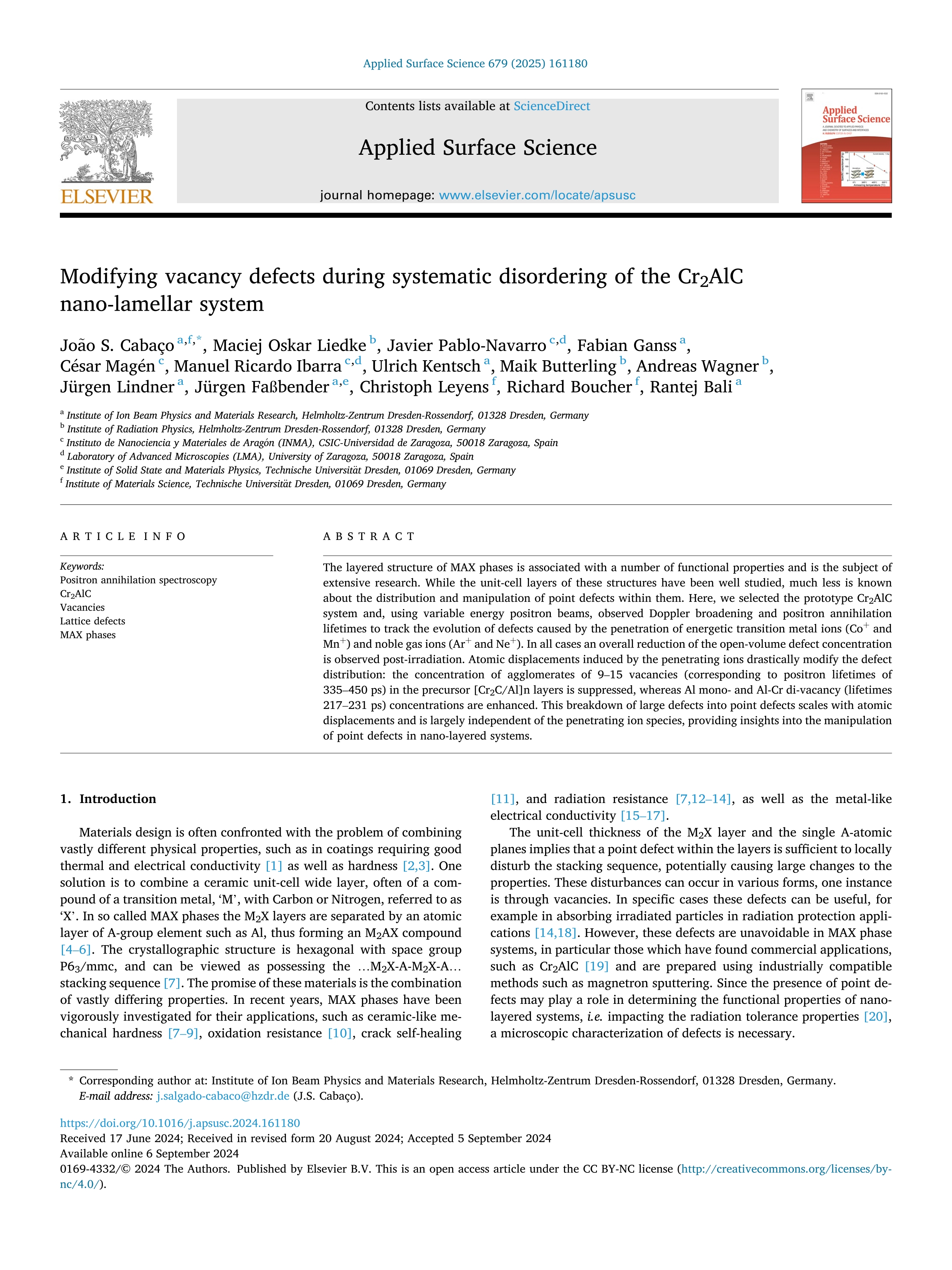 Modifying vacancy defects during systematic disordering of the Cr2AlC nano-lamellar system