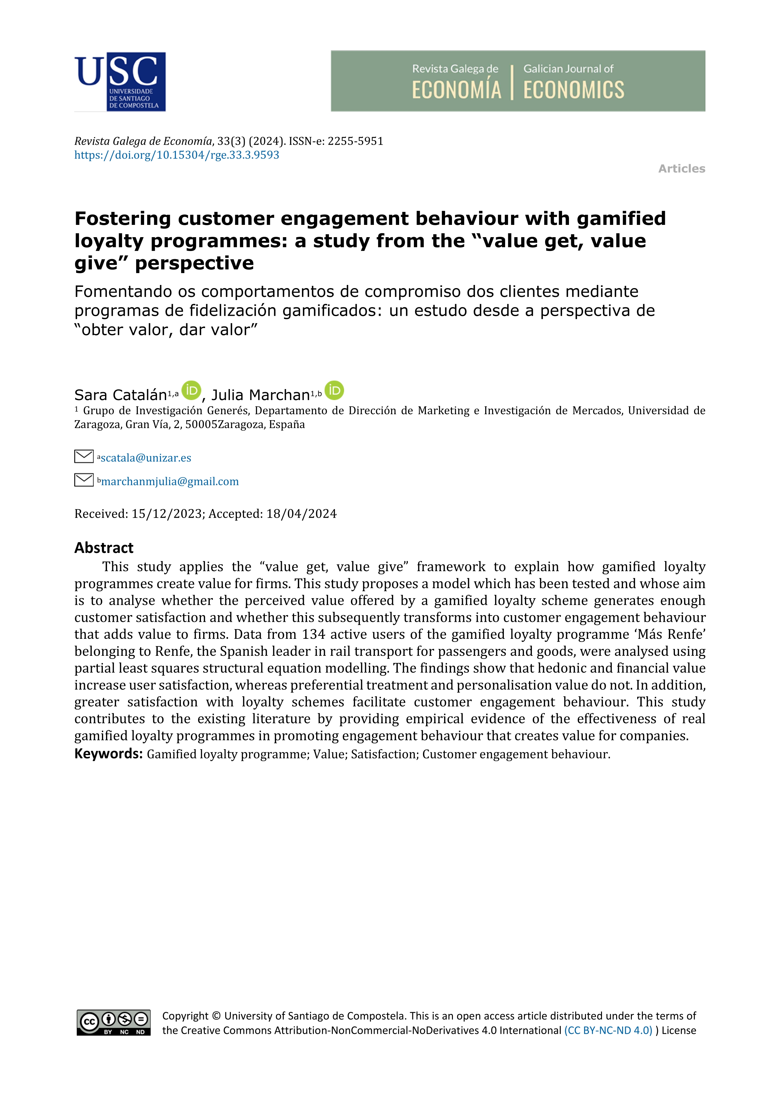 Fostering customer engagement behaviour with gamified loyalty programmes: a study from the “value get, value give” perspective