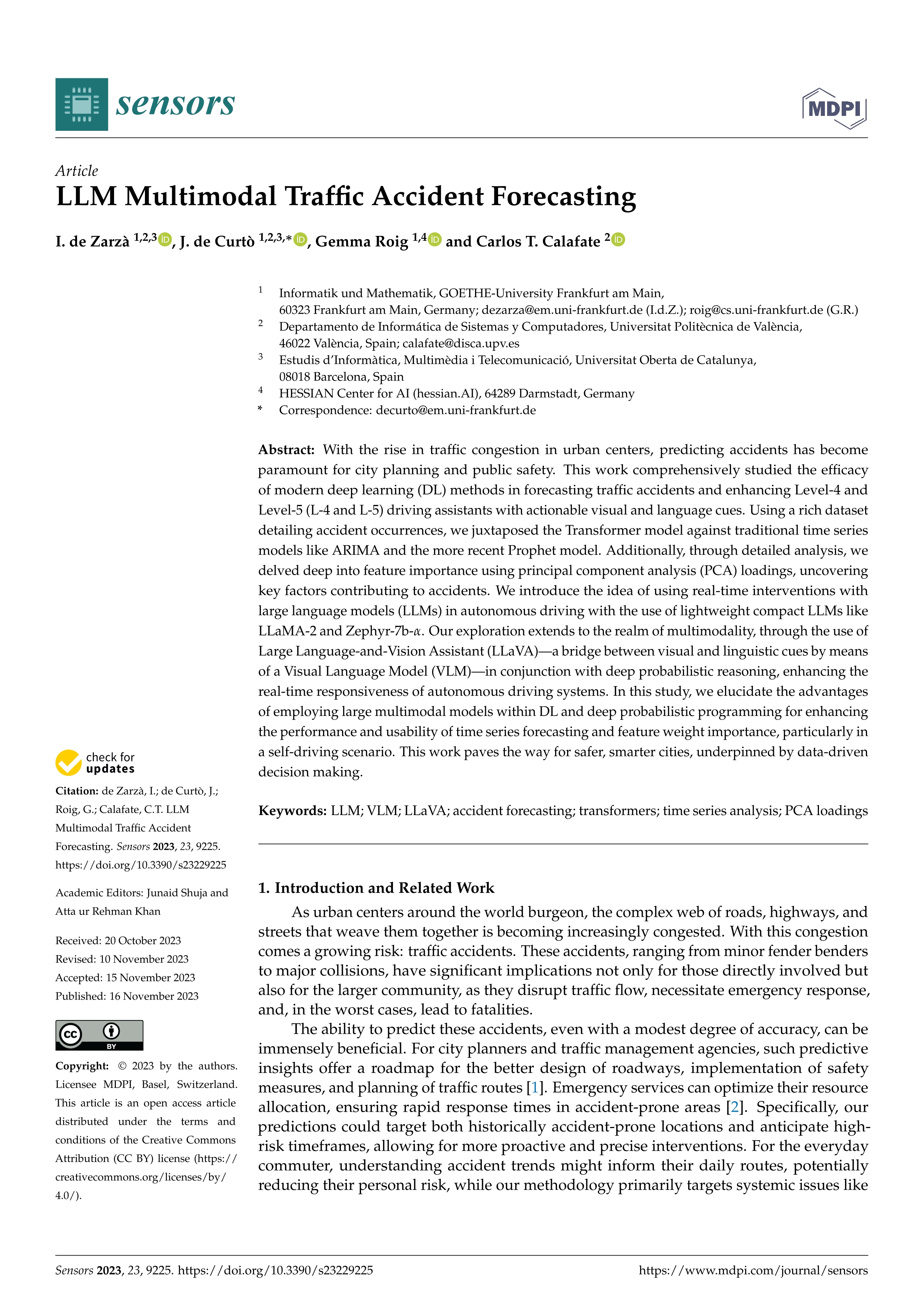 LLM Multimodal Traffic Accident Forecasting