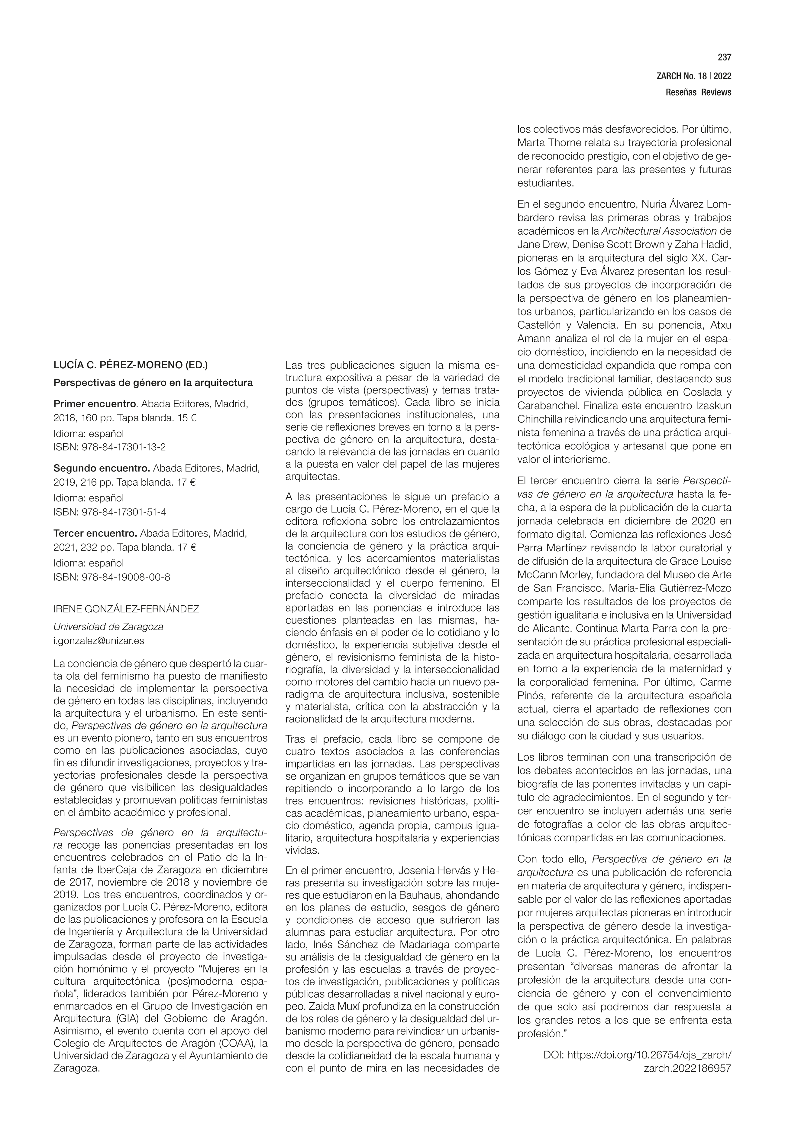 Lucía C. Pérez-Moreno (ed.) - Perspectivas de género en la arquitectura