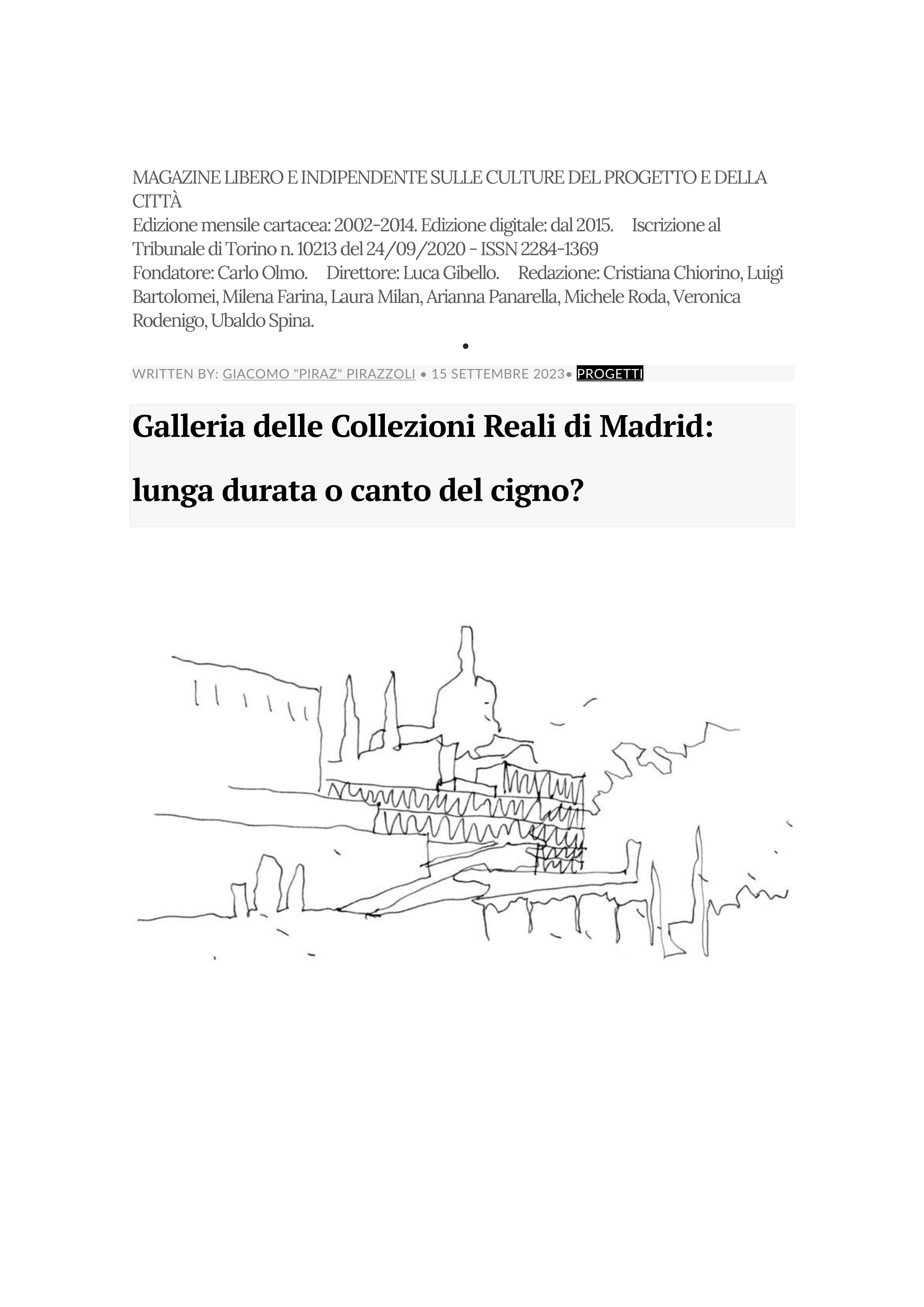 Galleria delle Collezioni Reali di Madrid: lunga durata o canto del cigno?