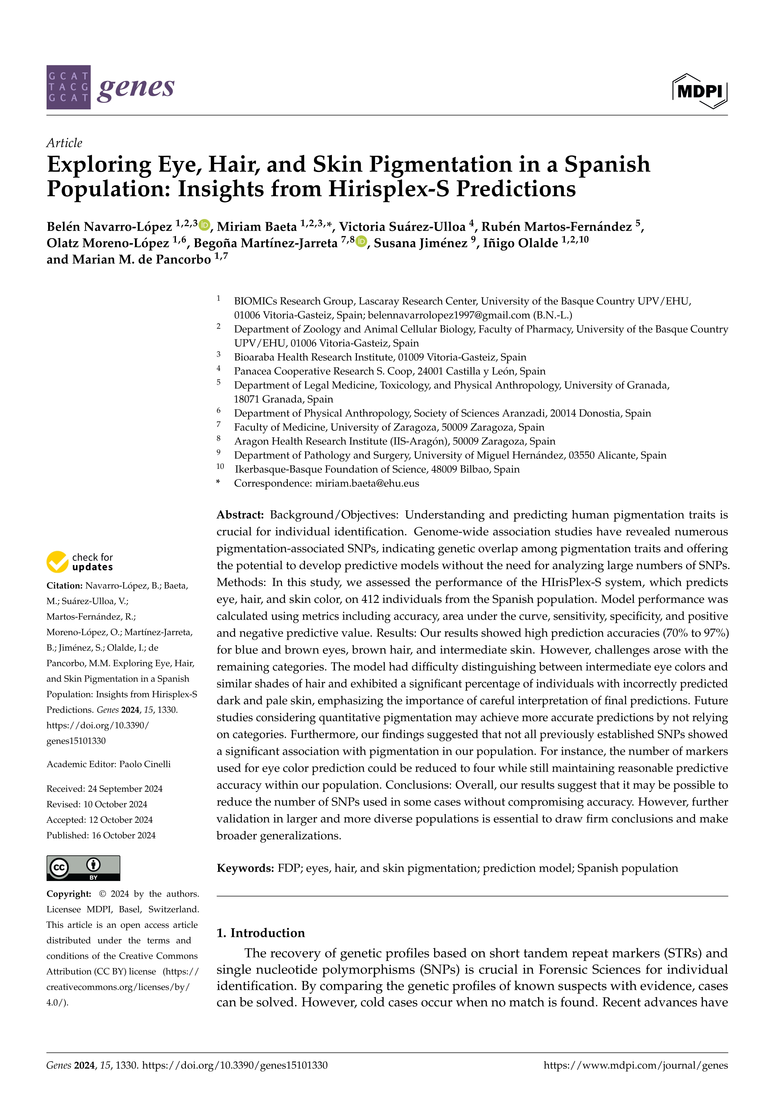 understanding and predicting human pigmentation traits is crucial for individual identification. genome-wide association studies have revealed numerous pigmentation-associated SNPs, indicating genetic overlap among pigmentation traits and offering the potential to develop predictive models without t