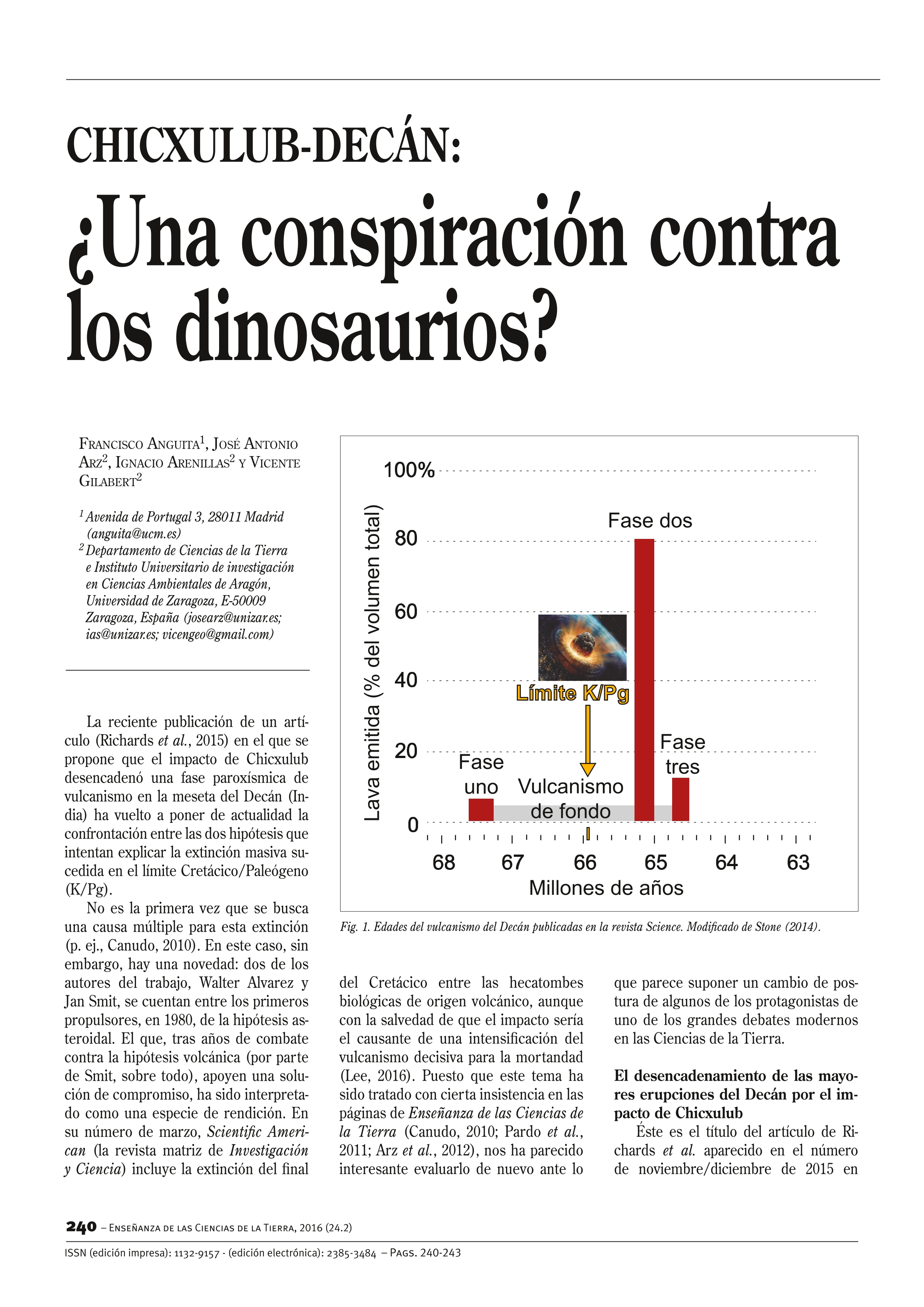 Chicxulub-Decán: ¿Una conspiración contra los dinosaurios?
