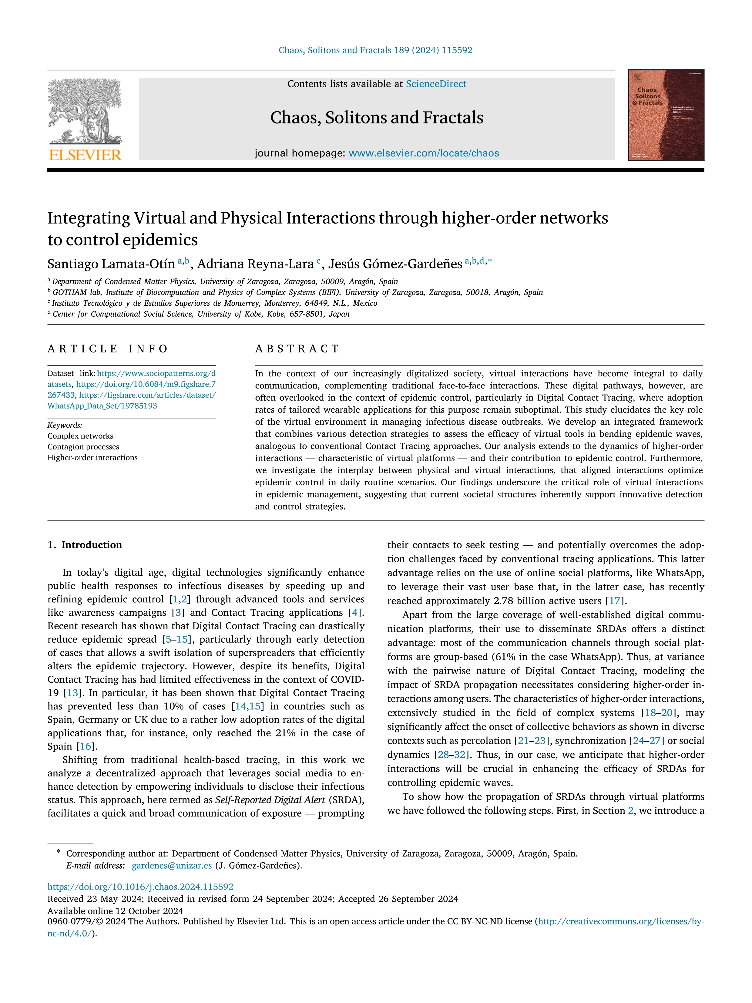 Integrating virtual and physical interactions through higher-order networks to control epidemics