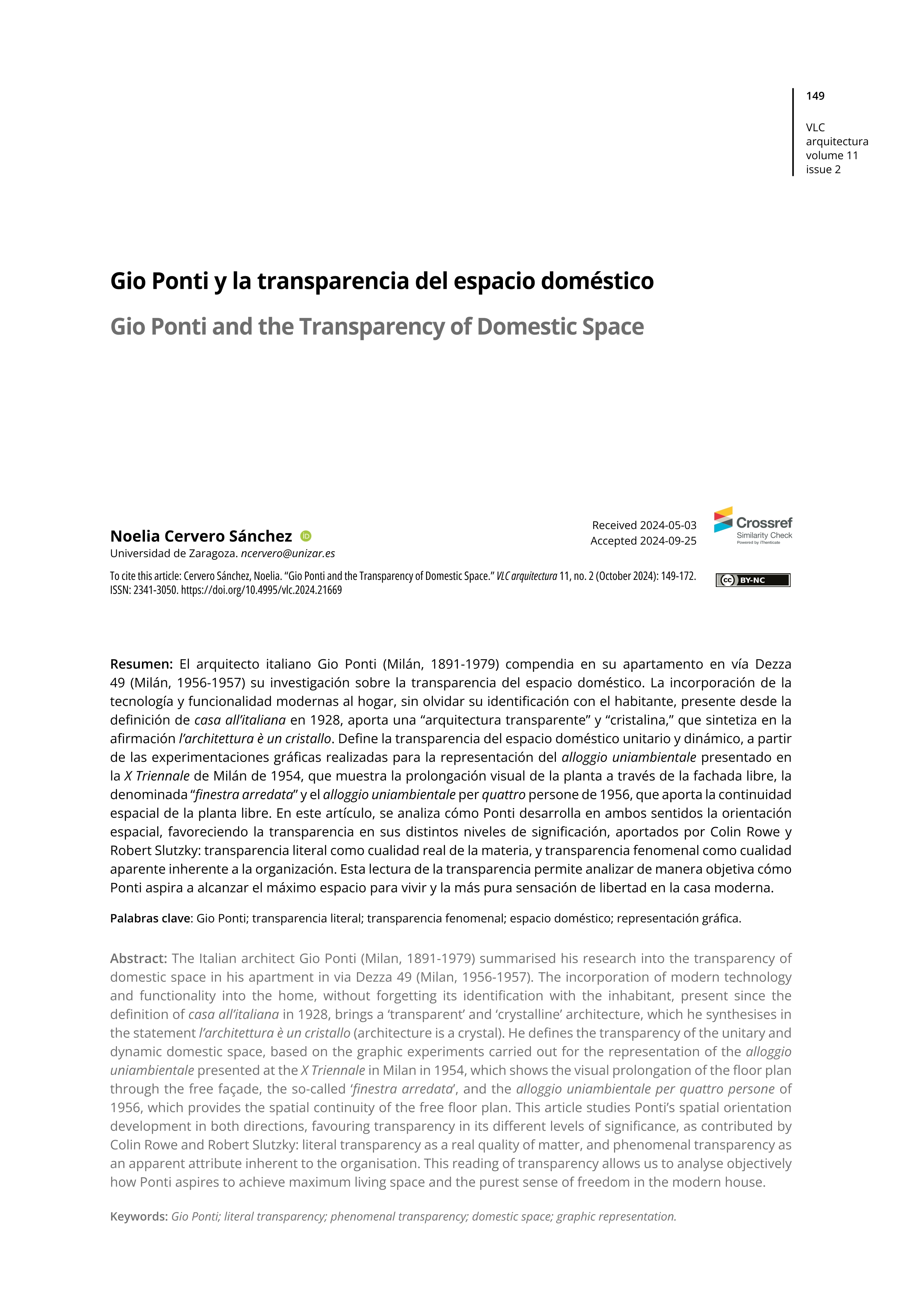 Gio Ponti y la transparencia del espacio doméstico