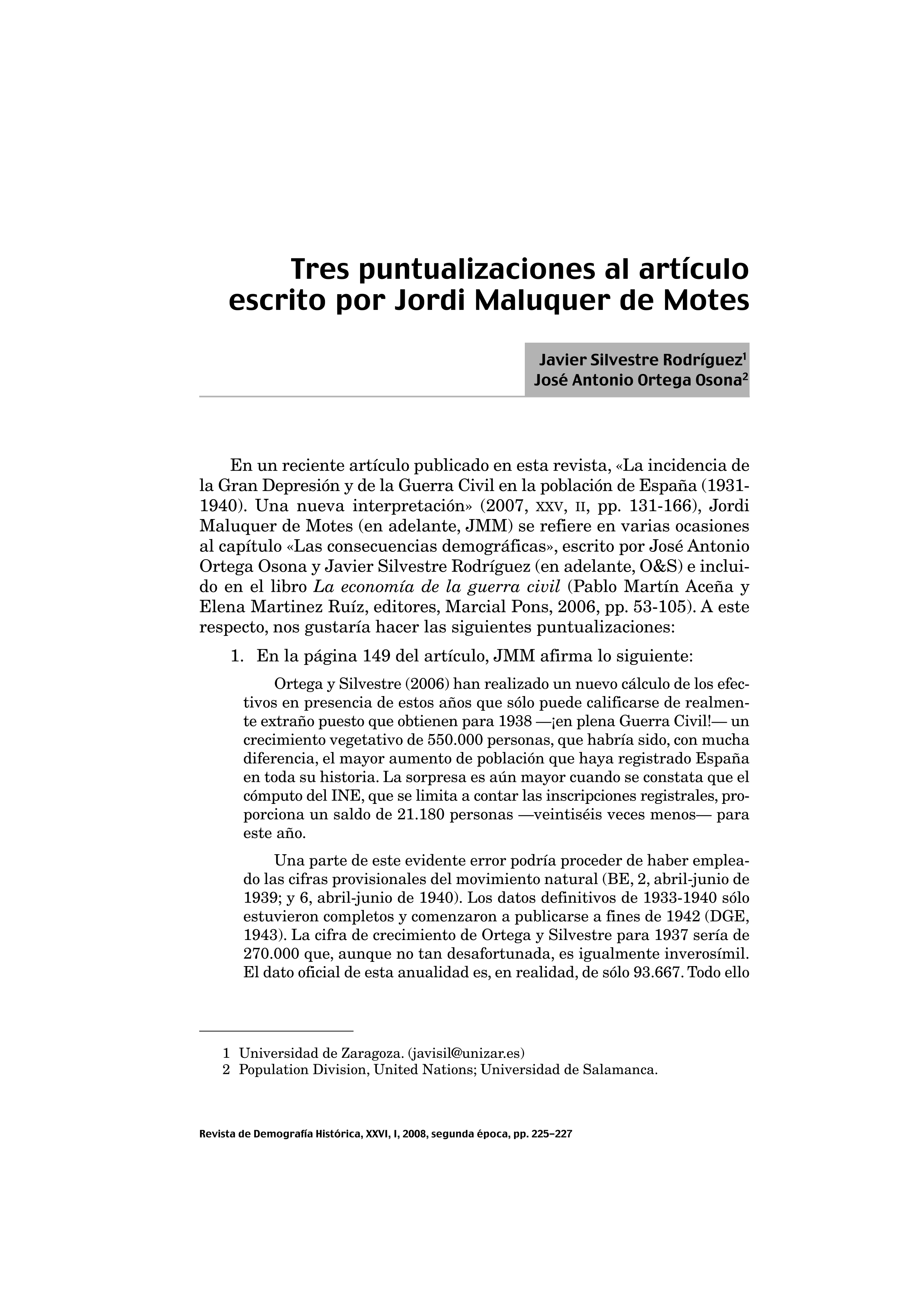 Tres puntualizaciones al artículo escrito por Jordi Maluquer de Motes