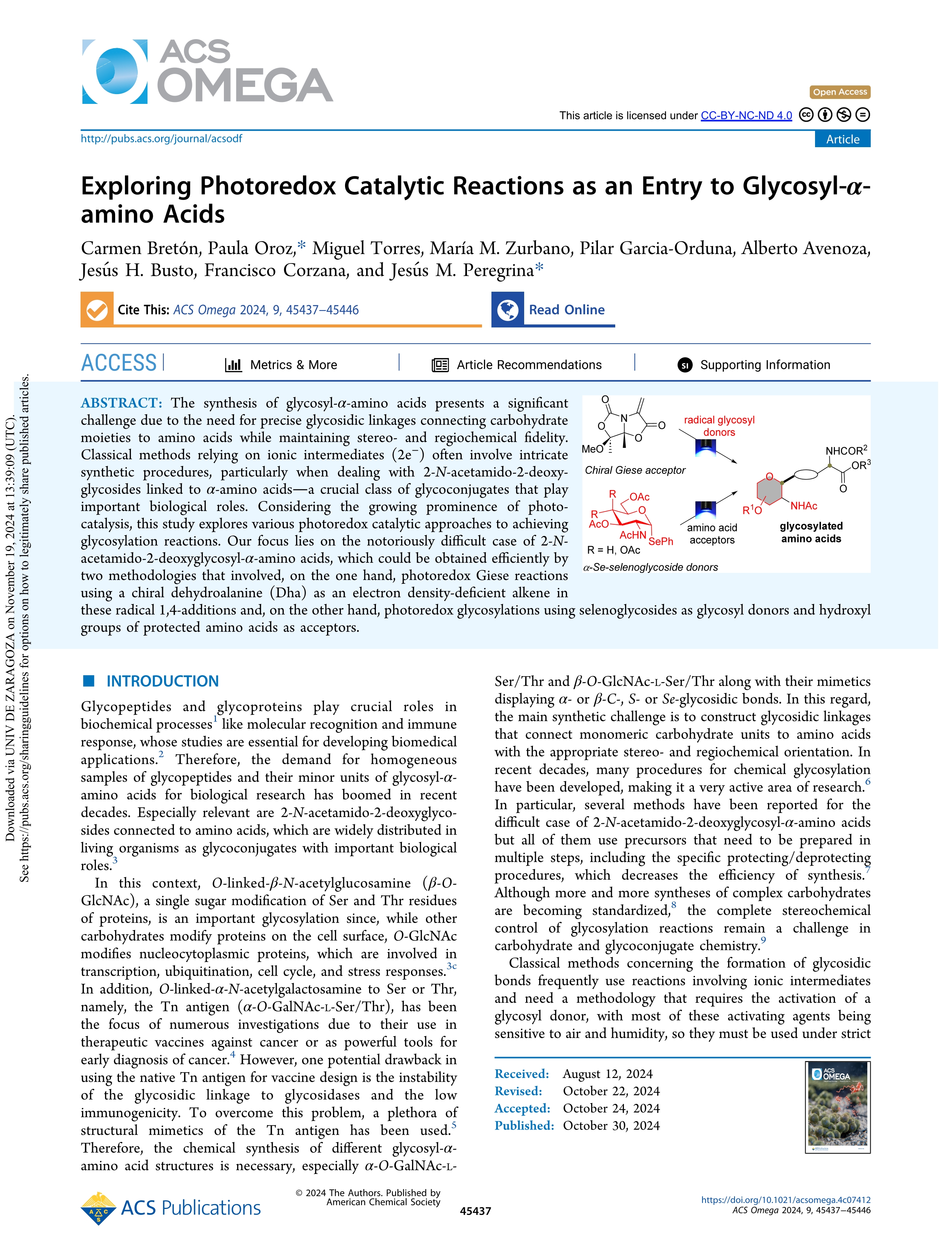Exploring Photoredox Catalytic Reactions as an Entry to Glycosyl-a-amino Acids