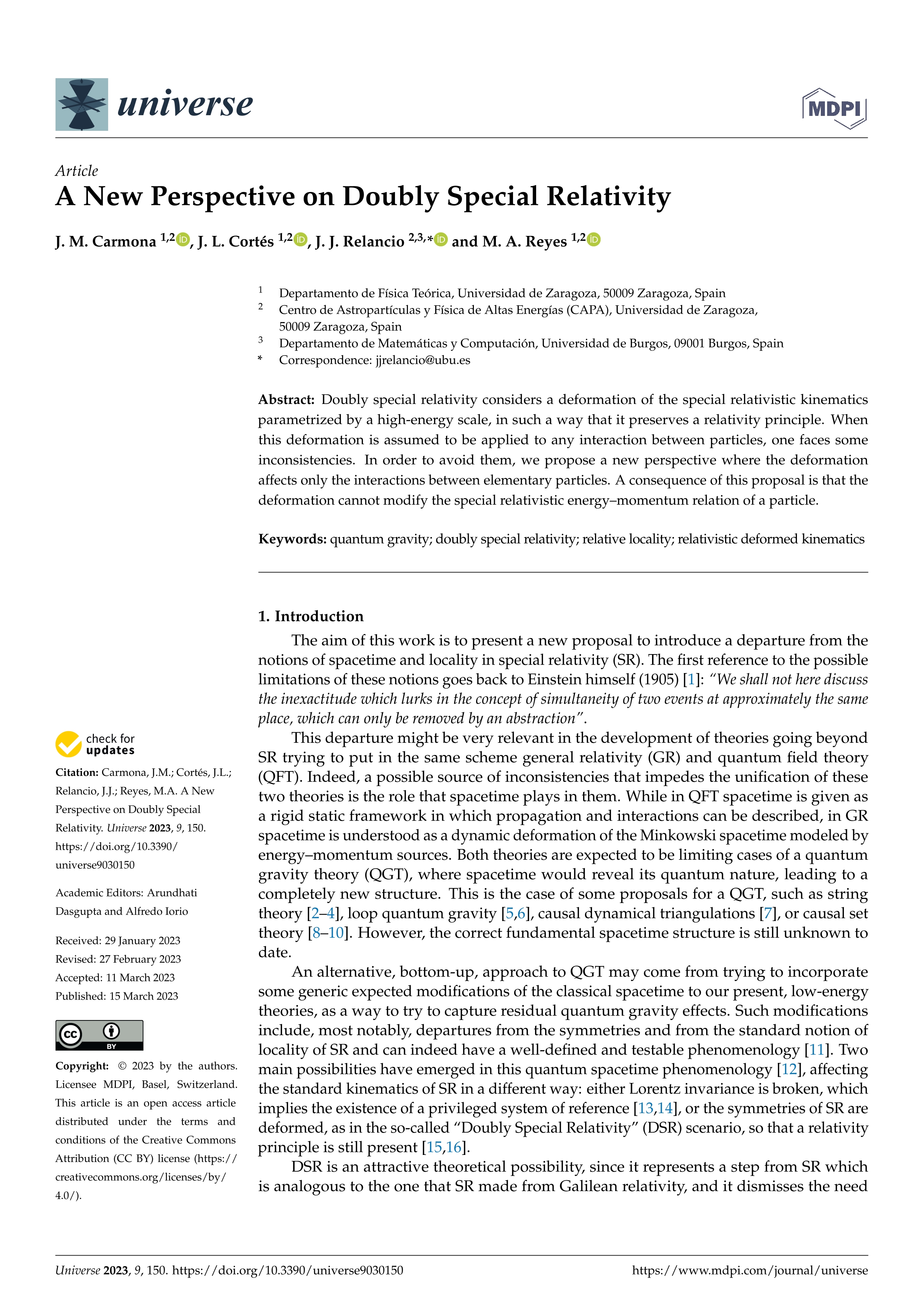 A new perspective on doubly special relativity