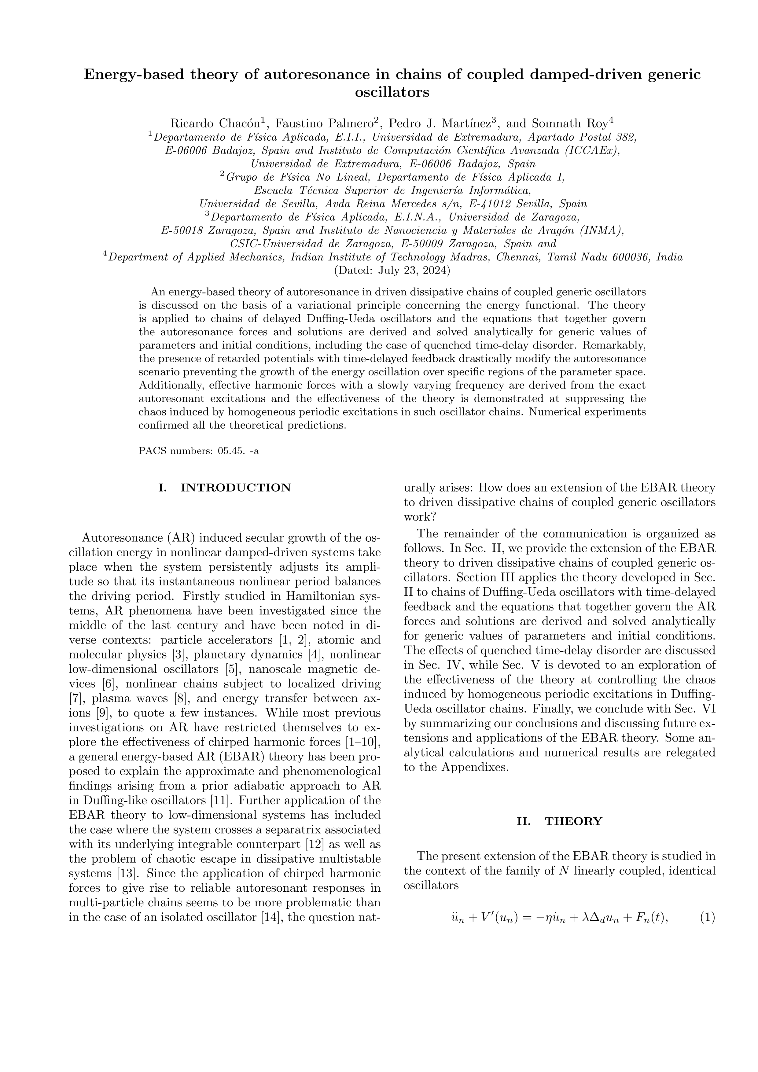 Energy-based theory of autoresonance in chains of coupled damped-driven generic oscillators