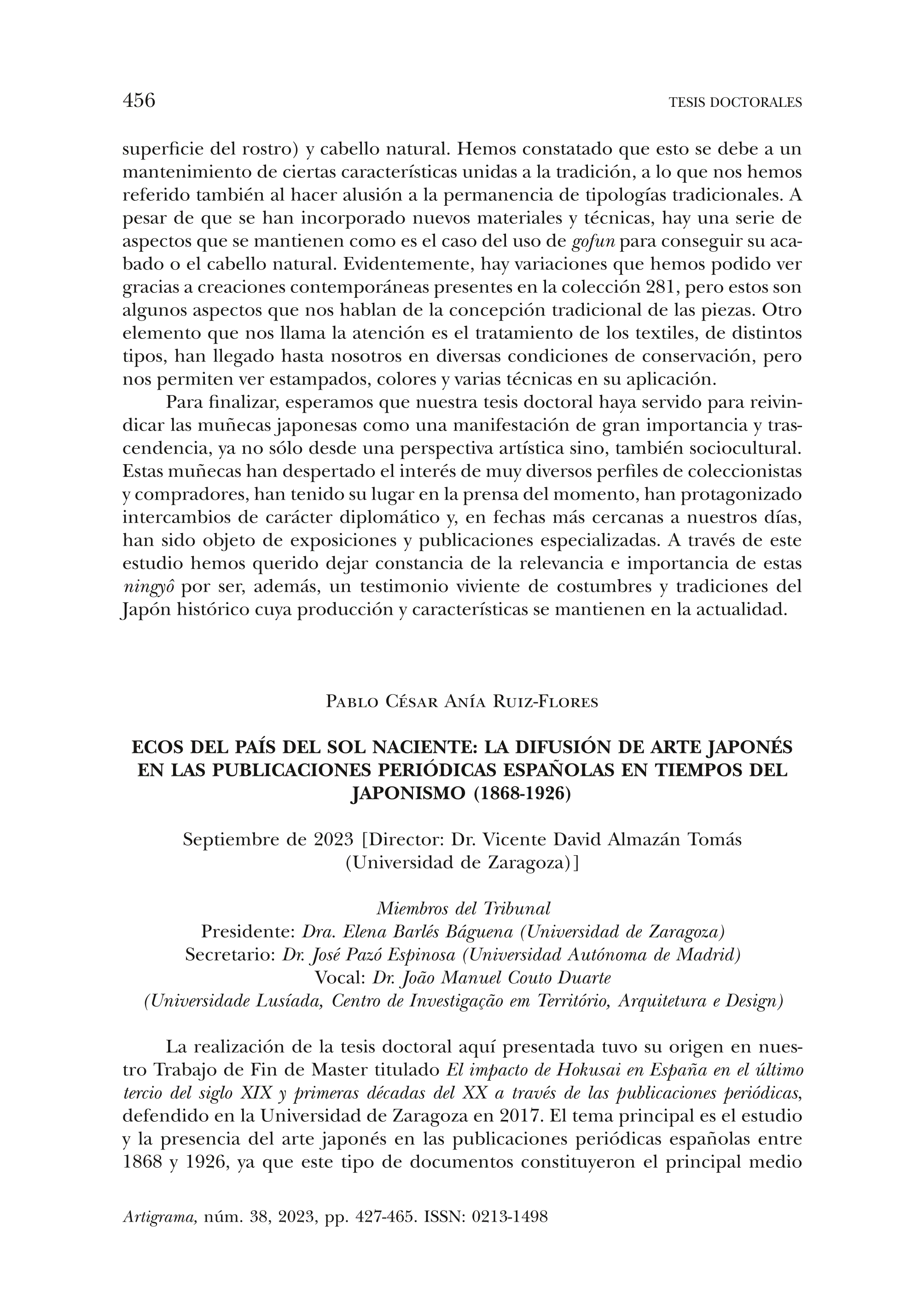 Ecos del país del sol naciente: la difusión de arte japonés en las publicaciones periódicas españolas en tiempos del japonismo (1868-1926)