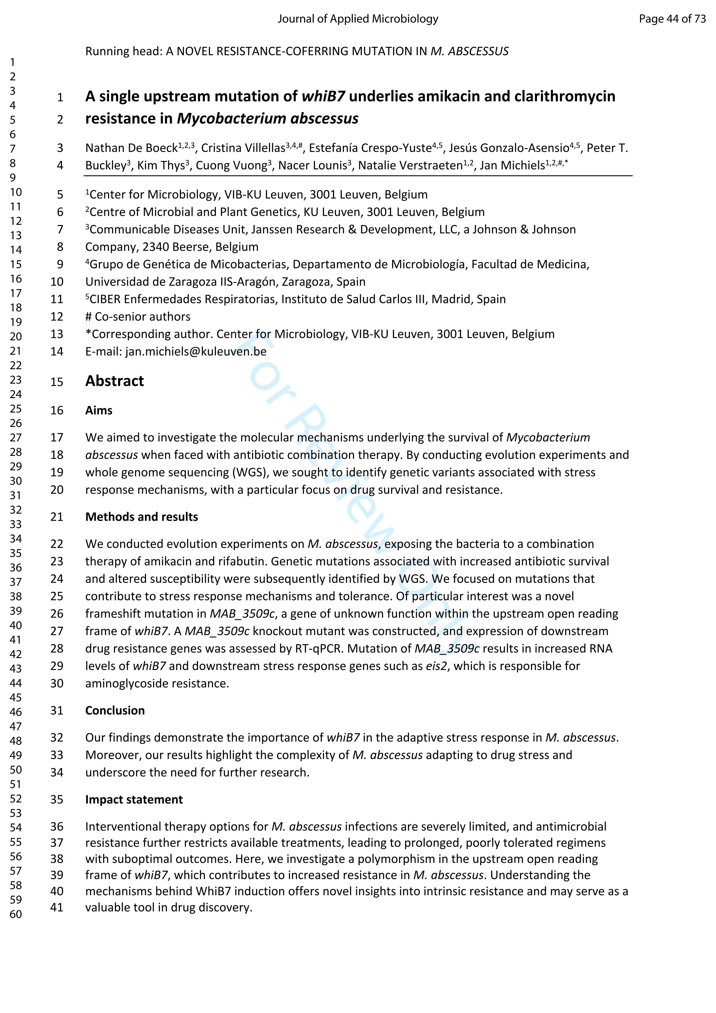 A single upstream mutation of <i>whiB7</i> underlies amikacin and clarithromycin resistance in <i>Mycobacterium abscessus</i>