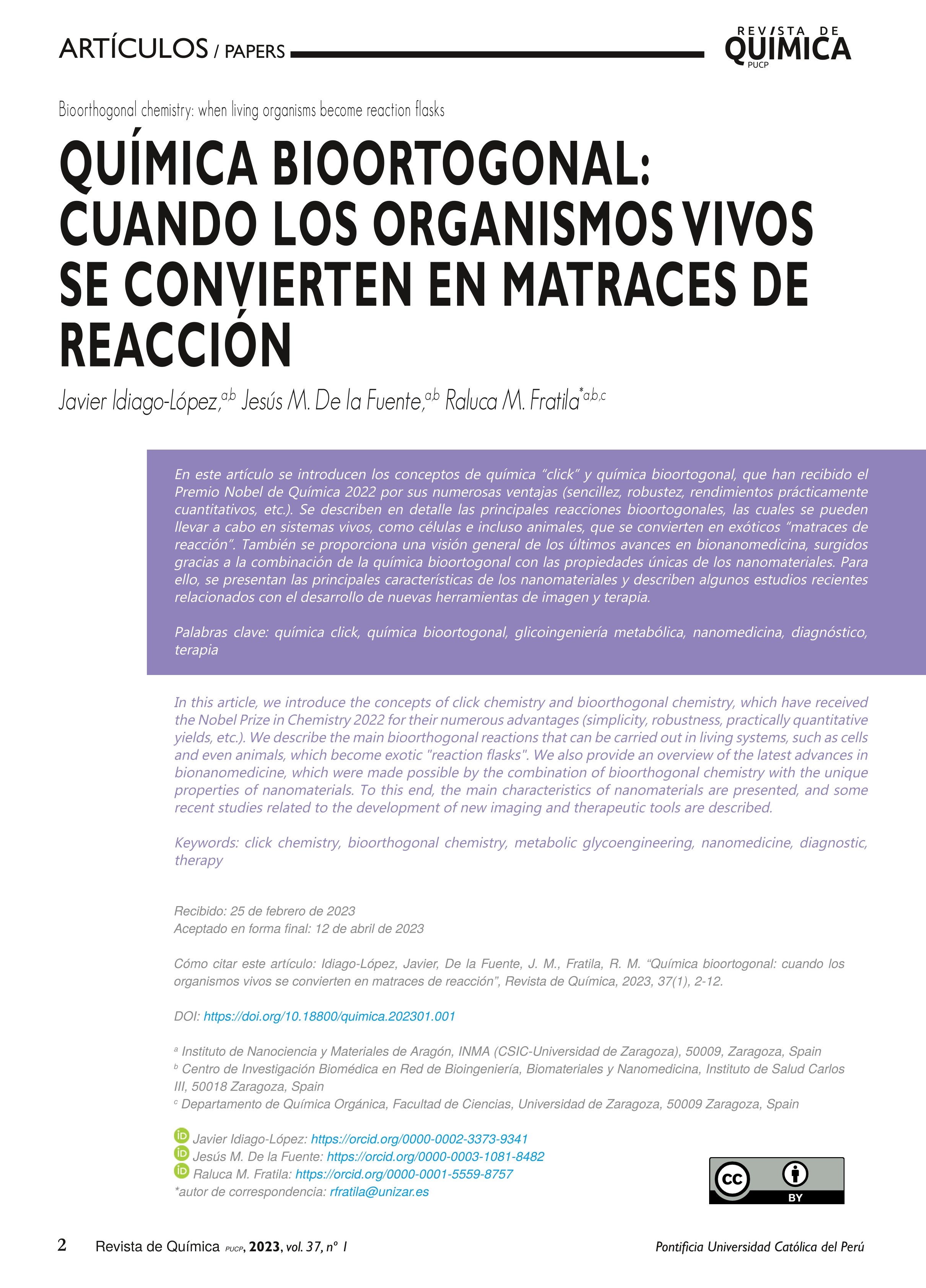 Química bioortogonal: cuando los organismos vivos se convierten en matraces de reacción