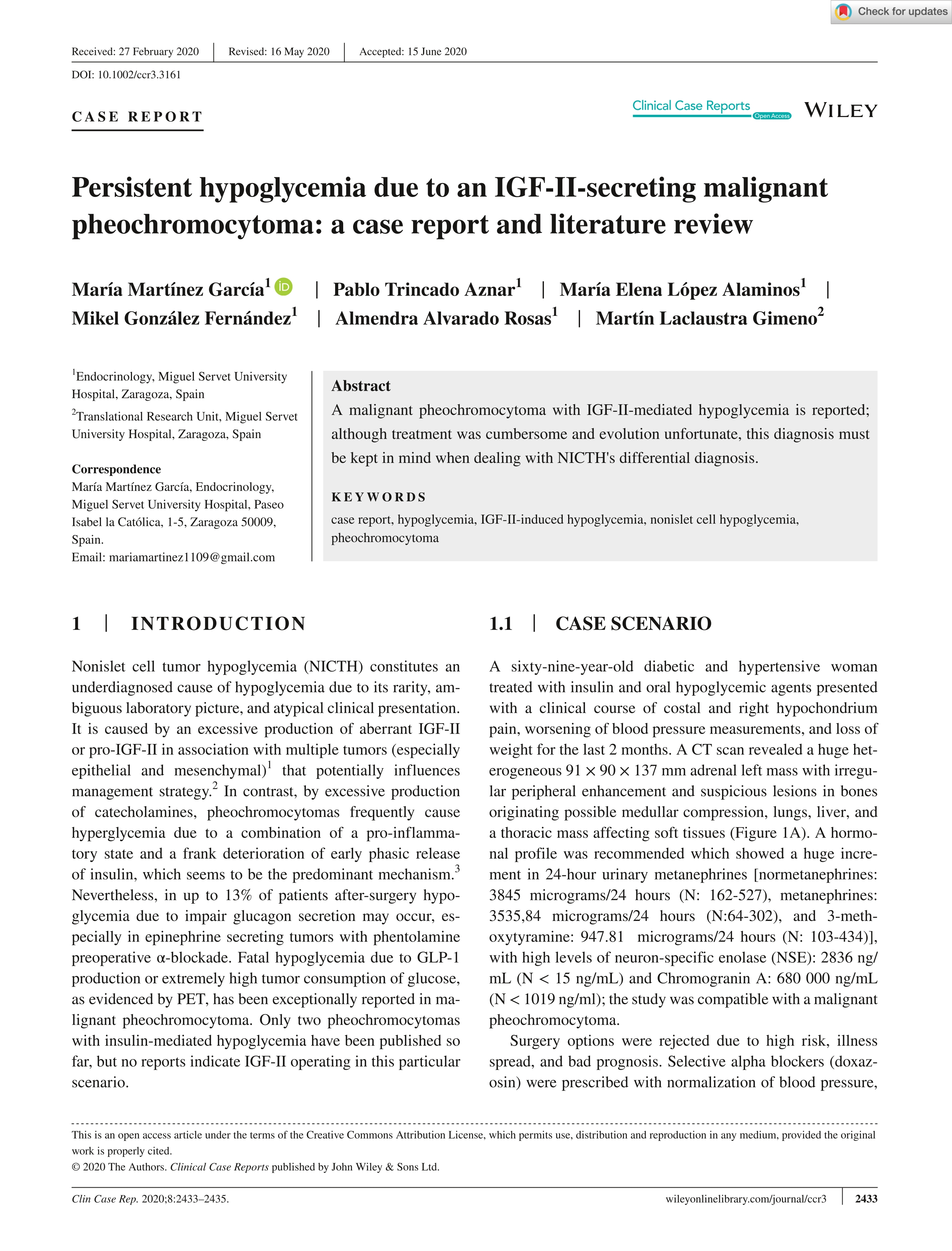 Persistent hypoglycemia due to an IGF-II-secreting malignant pheochromocytoma: a case report and literature review