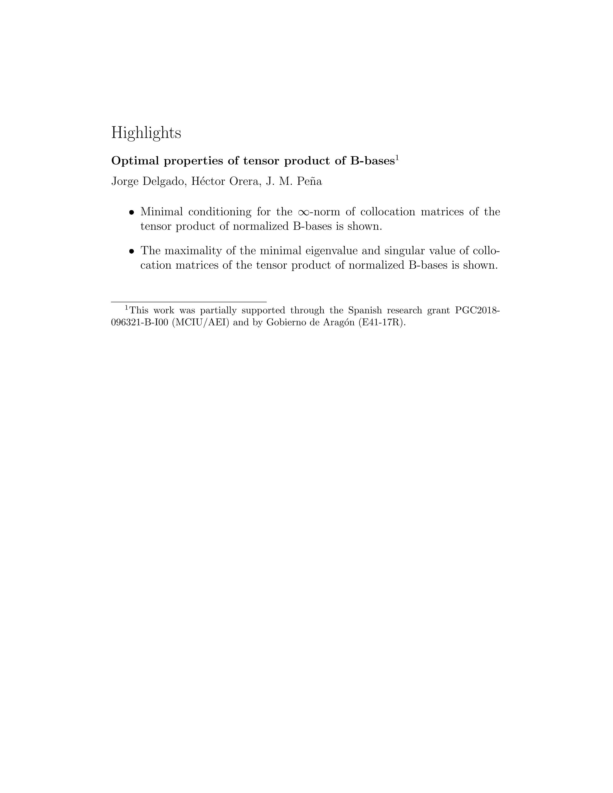 Optimal properties of tensor product of B-bases