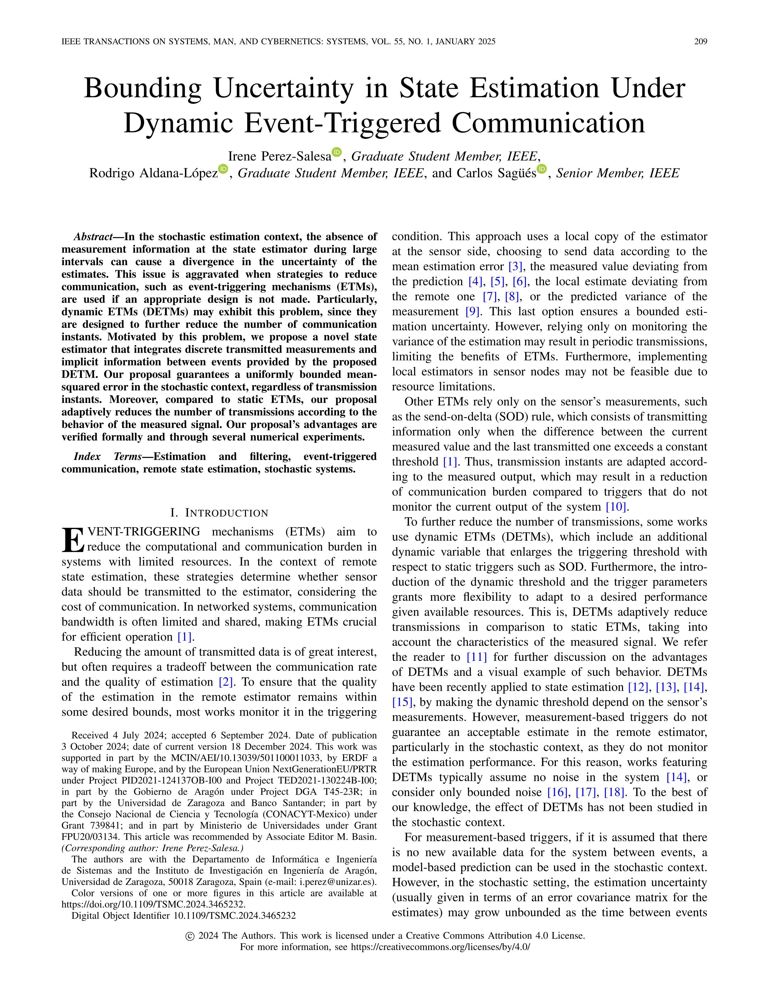 Bounding Uncertainty in State Estimation Under Dynamic Event-Triggered Communication