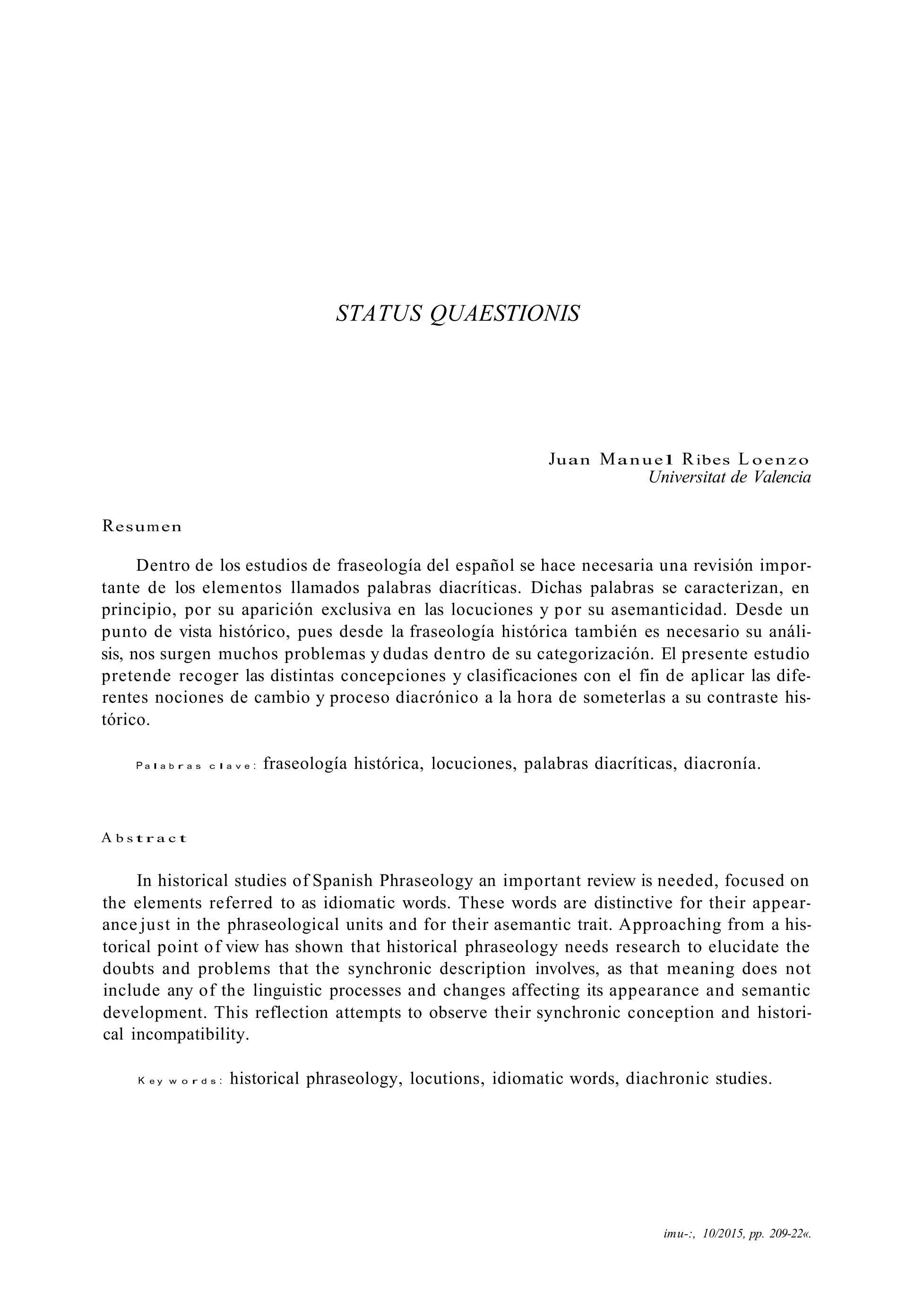 Palabras diacríticas e historia de la lengua