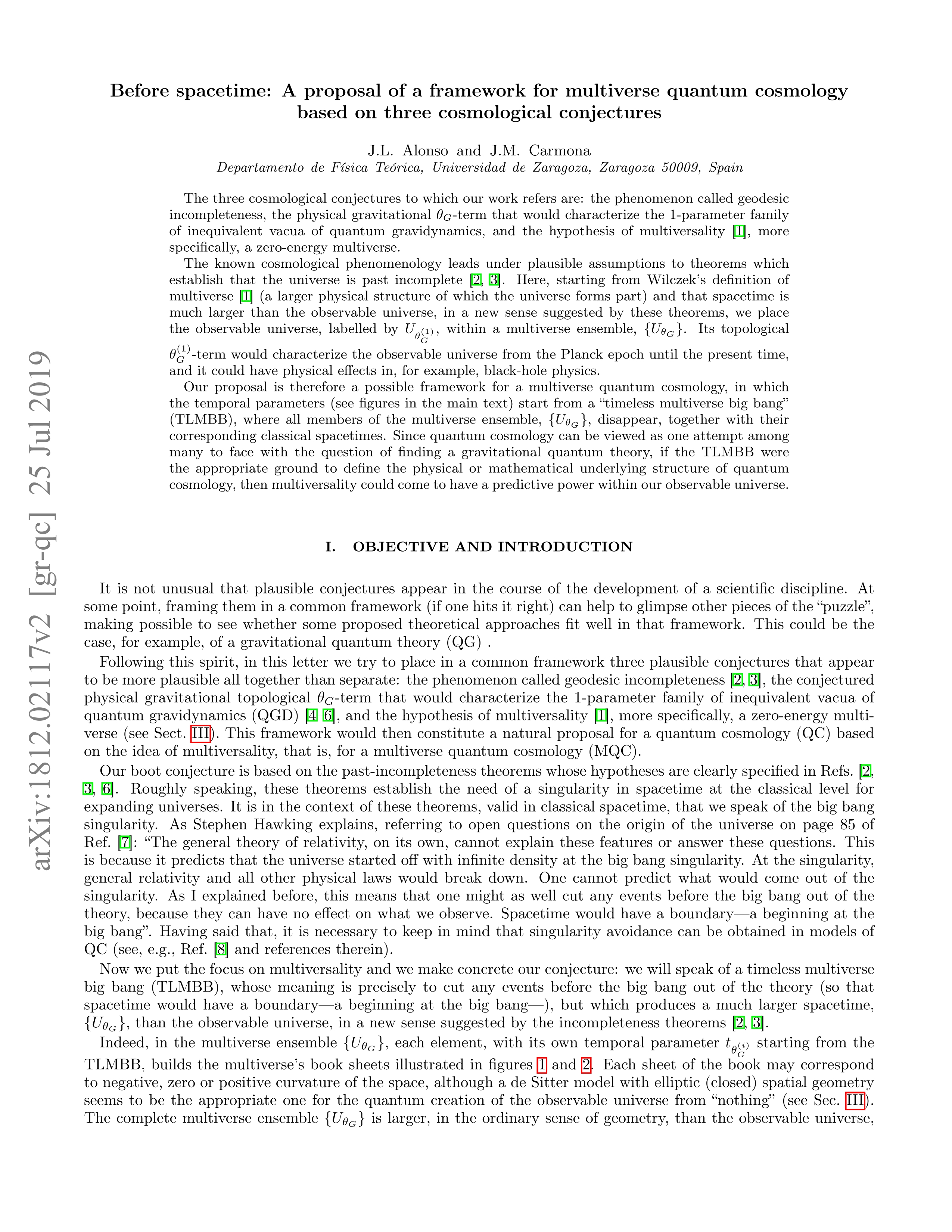 Before spacetime: a proposal of a framework for multiverse quantum cosmology based on three cosmological conjectures