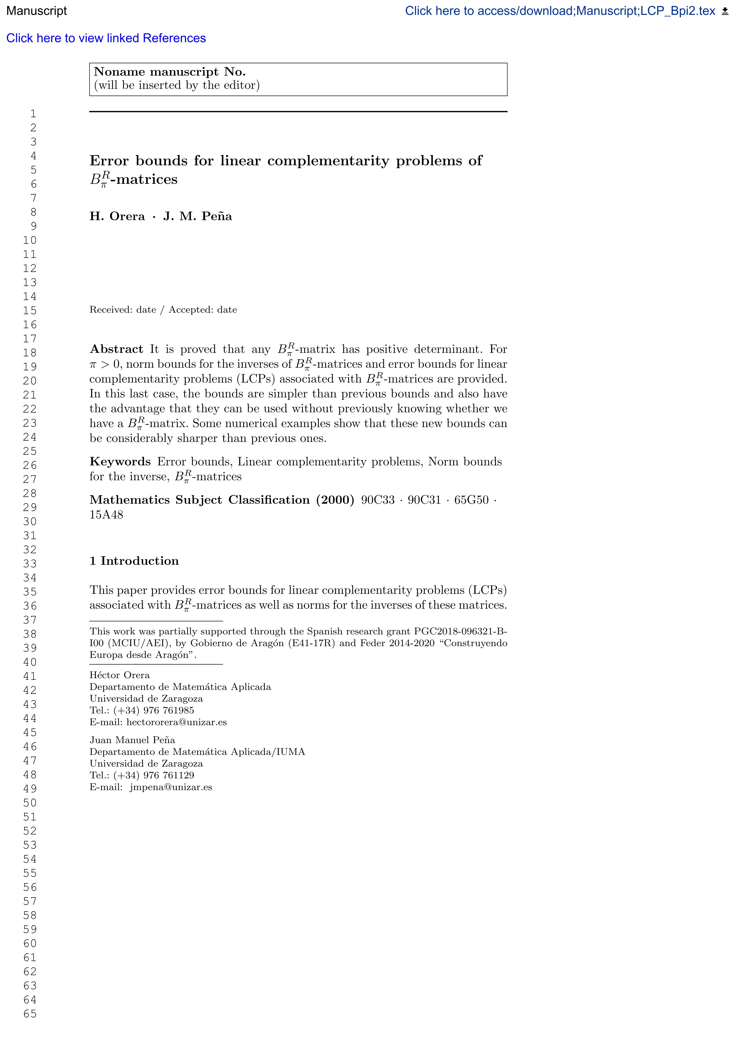 Error bounds for linear complementarity problems of BpR -matrices