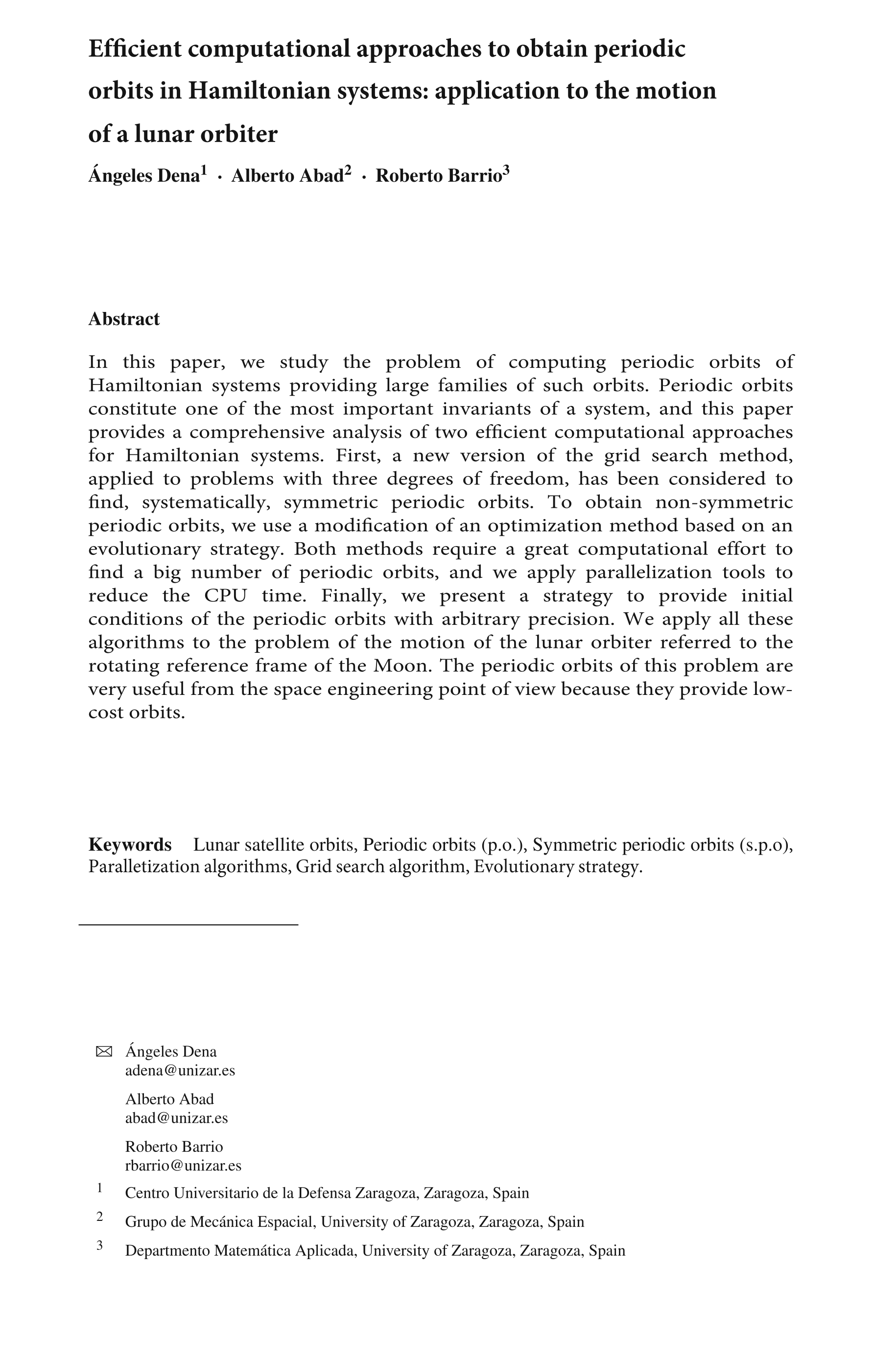 Efficient computational approaches to obtain periodic orbits in Hamiltonian systems: application to the motion of a lunar orbiter