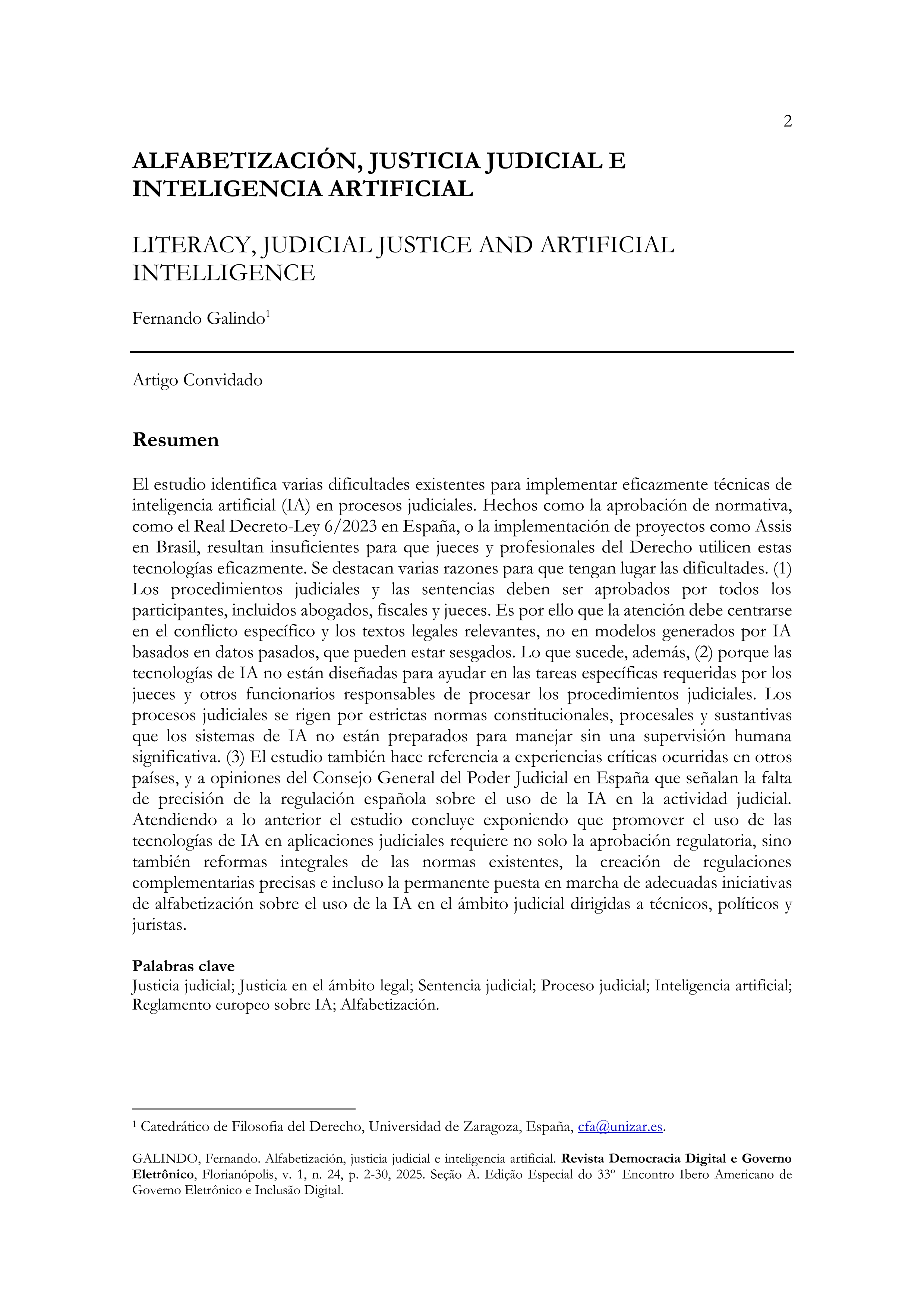 Alfabetización, justicia judicial e inteligencia artificial