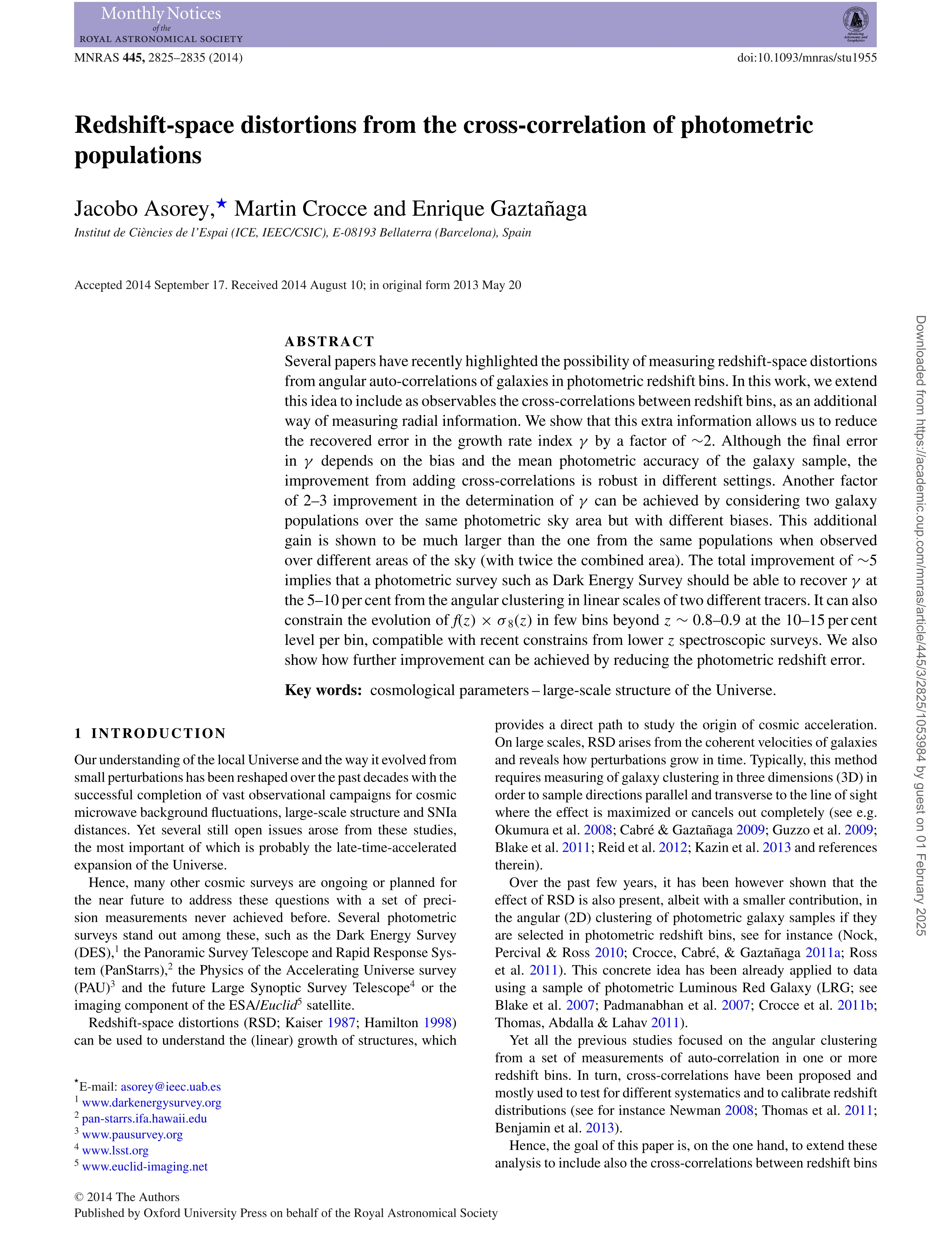 Redshift-space distortions from the cross-correlation of photometric populations