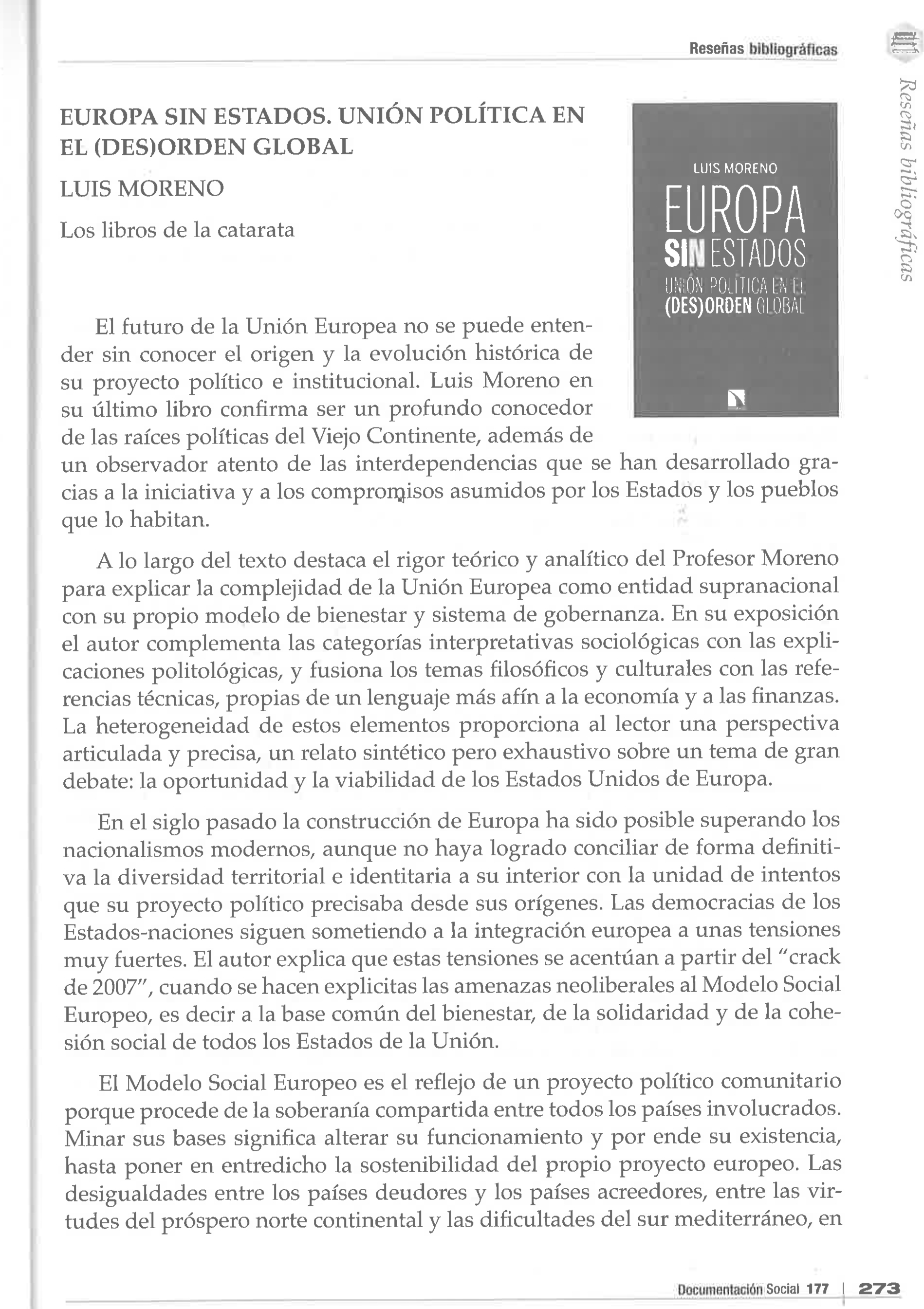 Europa sin Estados. Unión política en el (des)orden global