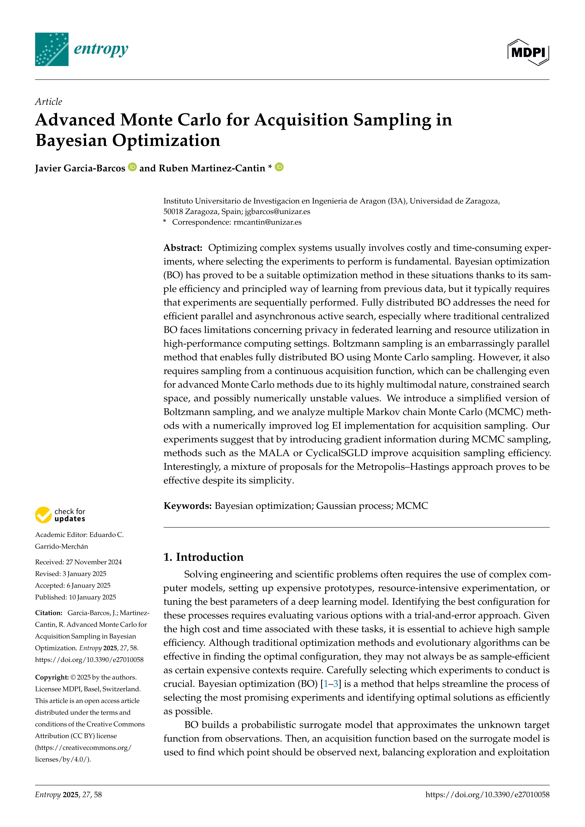 Advanced Monte Carlo for Acquisition Sampling in Bayesian Optimization