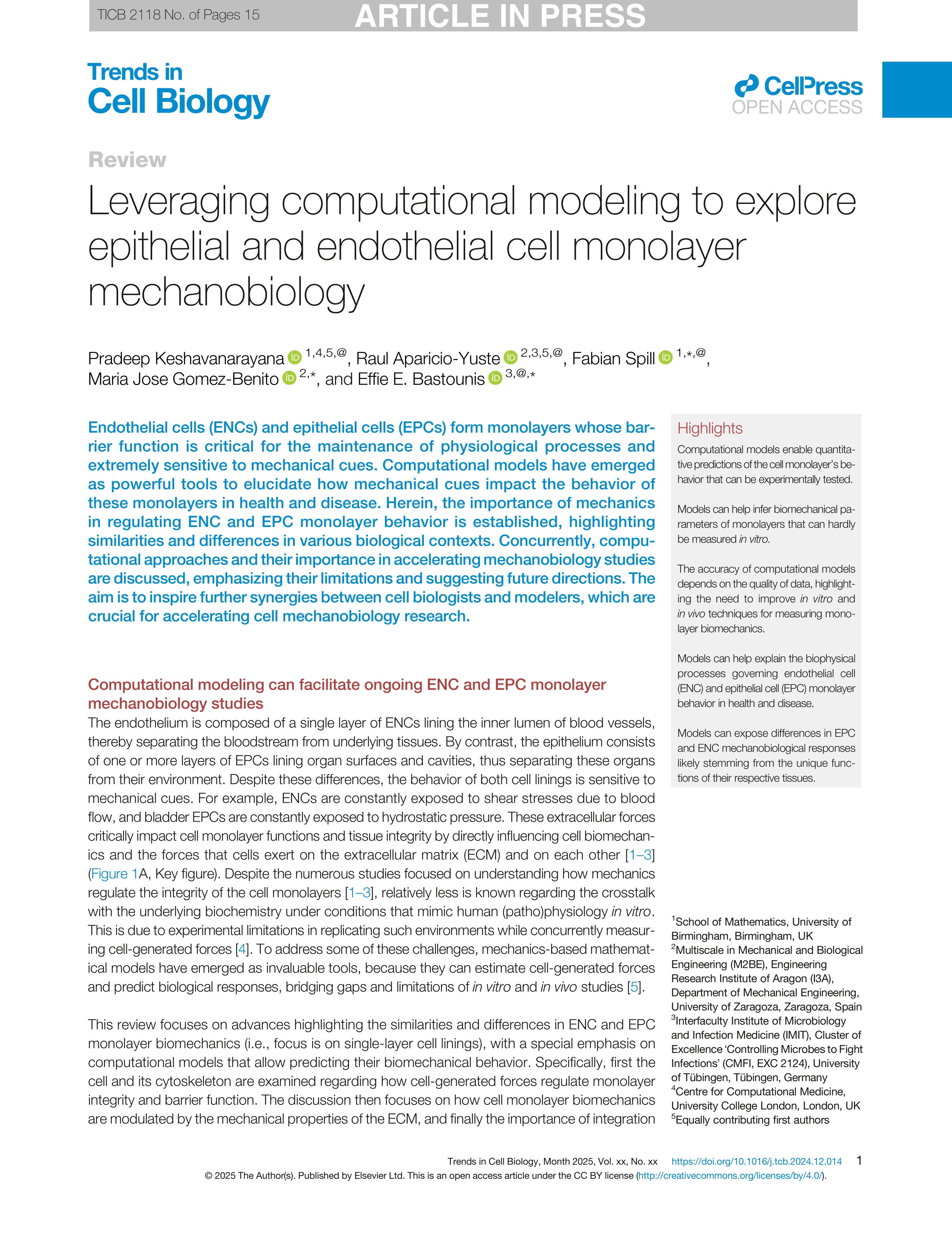Leveraging computational modeling to explore epithelial and endothelial cell monolayer mechanobiology