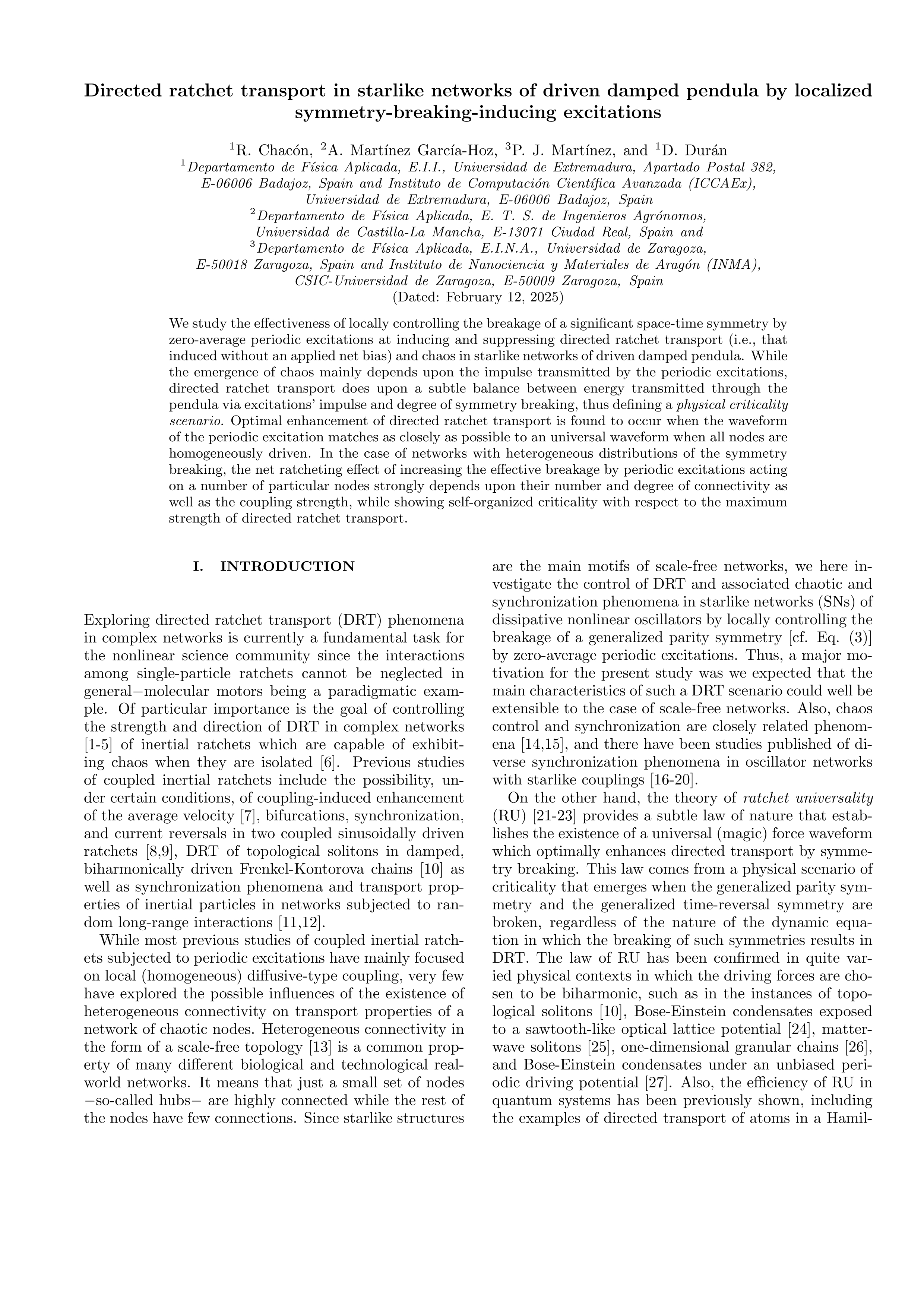Directed ratchet transport in starlike networks of driven damped pendula by localized symmetry-breaking-inducing excitations