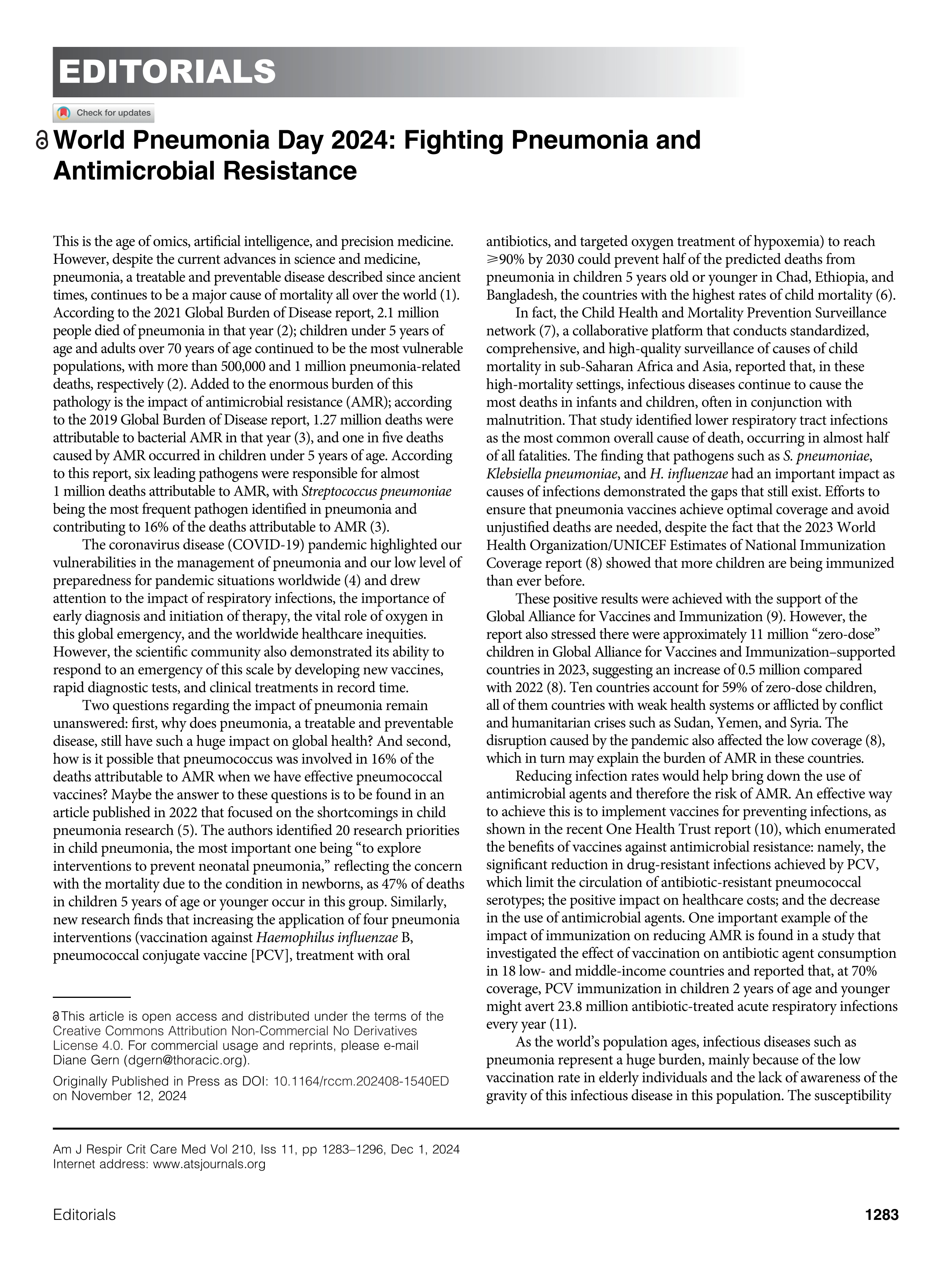 World Pneumonia Day 2024: Fighting Pneumonia and Antimicrobial Resistance