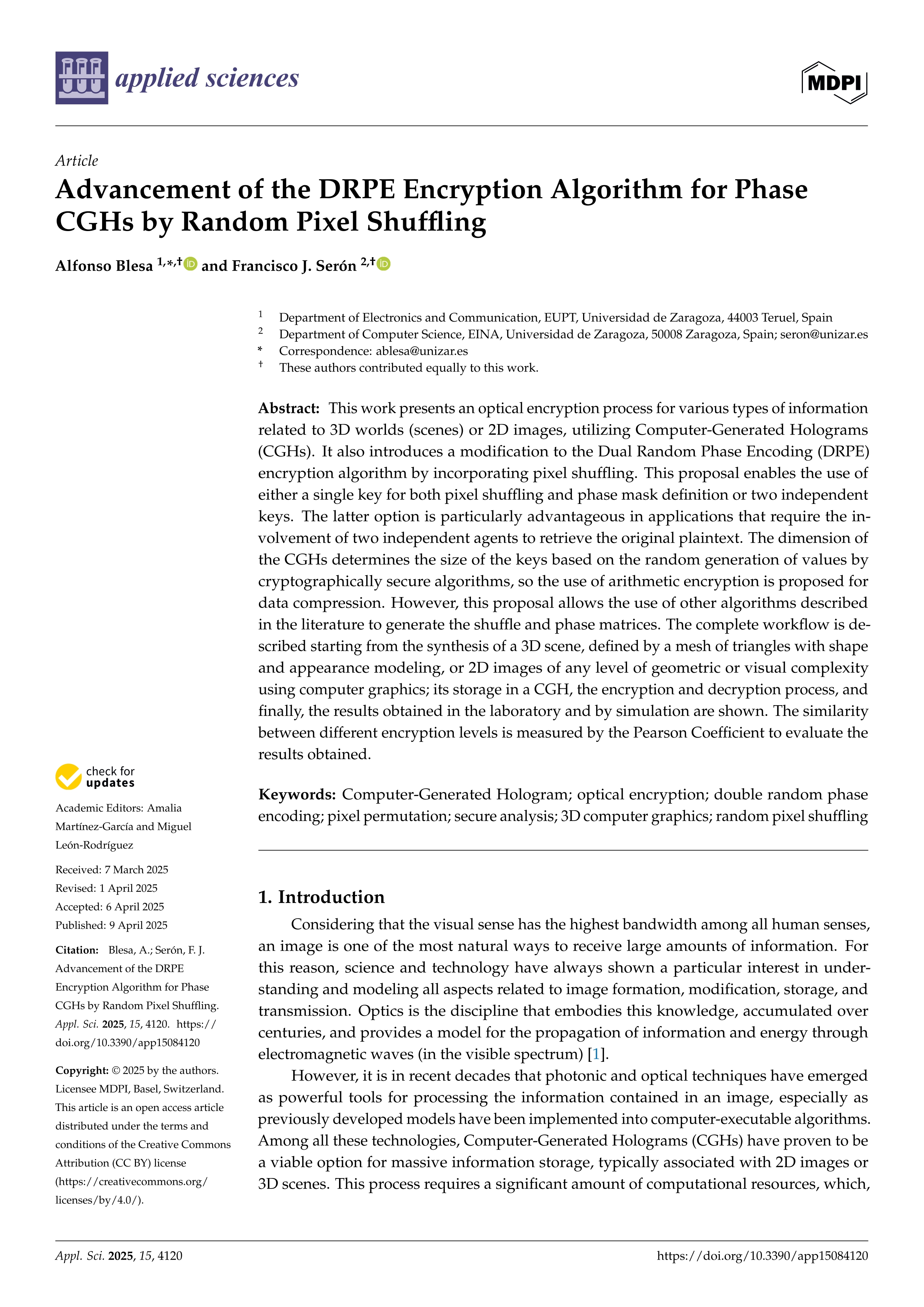 Advancement of the DRPE Encryption Algorithm for Phase CGHs by Random Pixel Shuffling