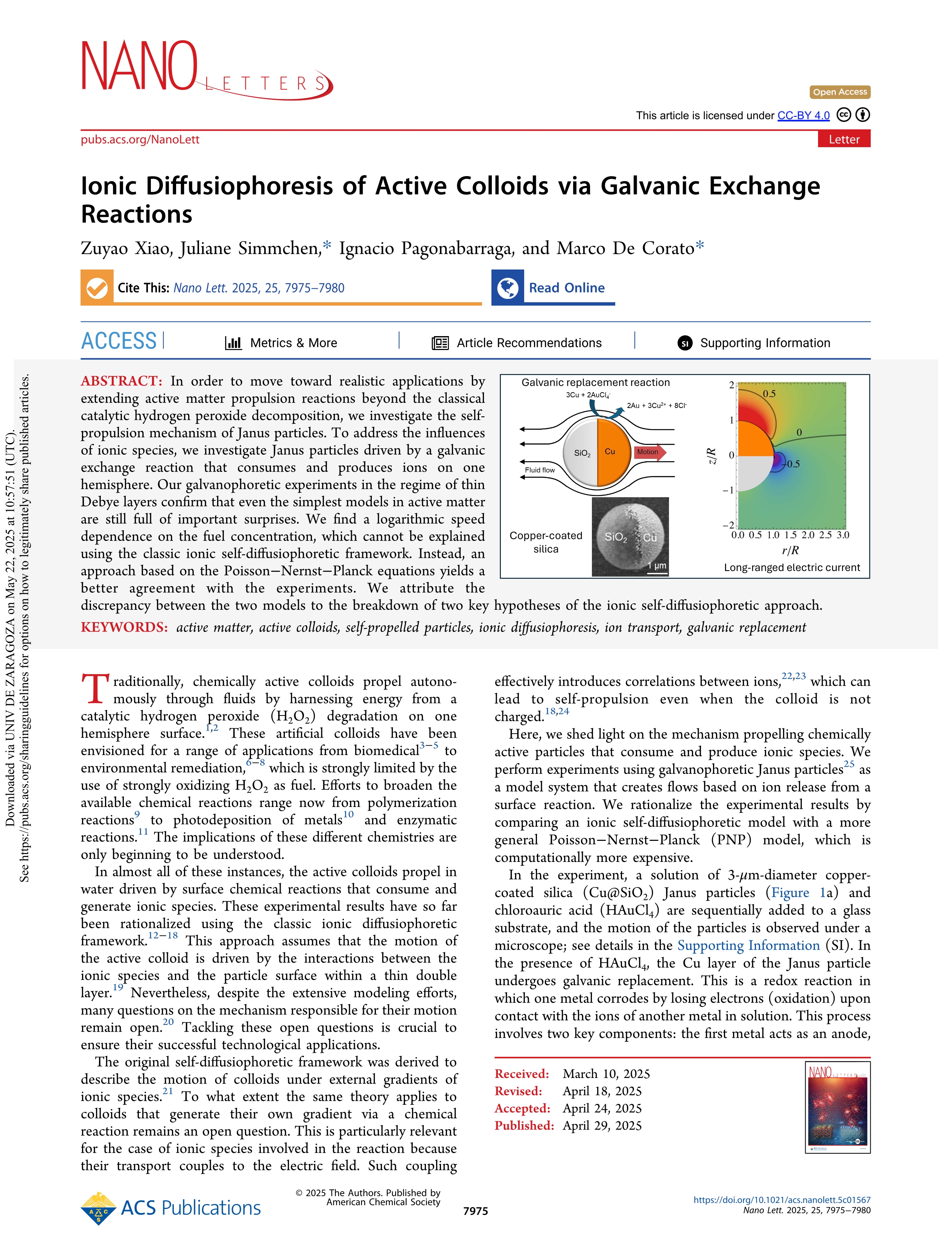 Ionic diffusiophoresis of active colloids via galvanic exchange reactions