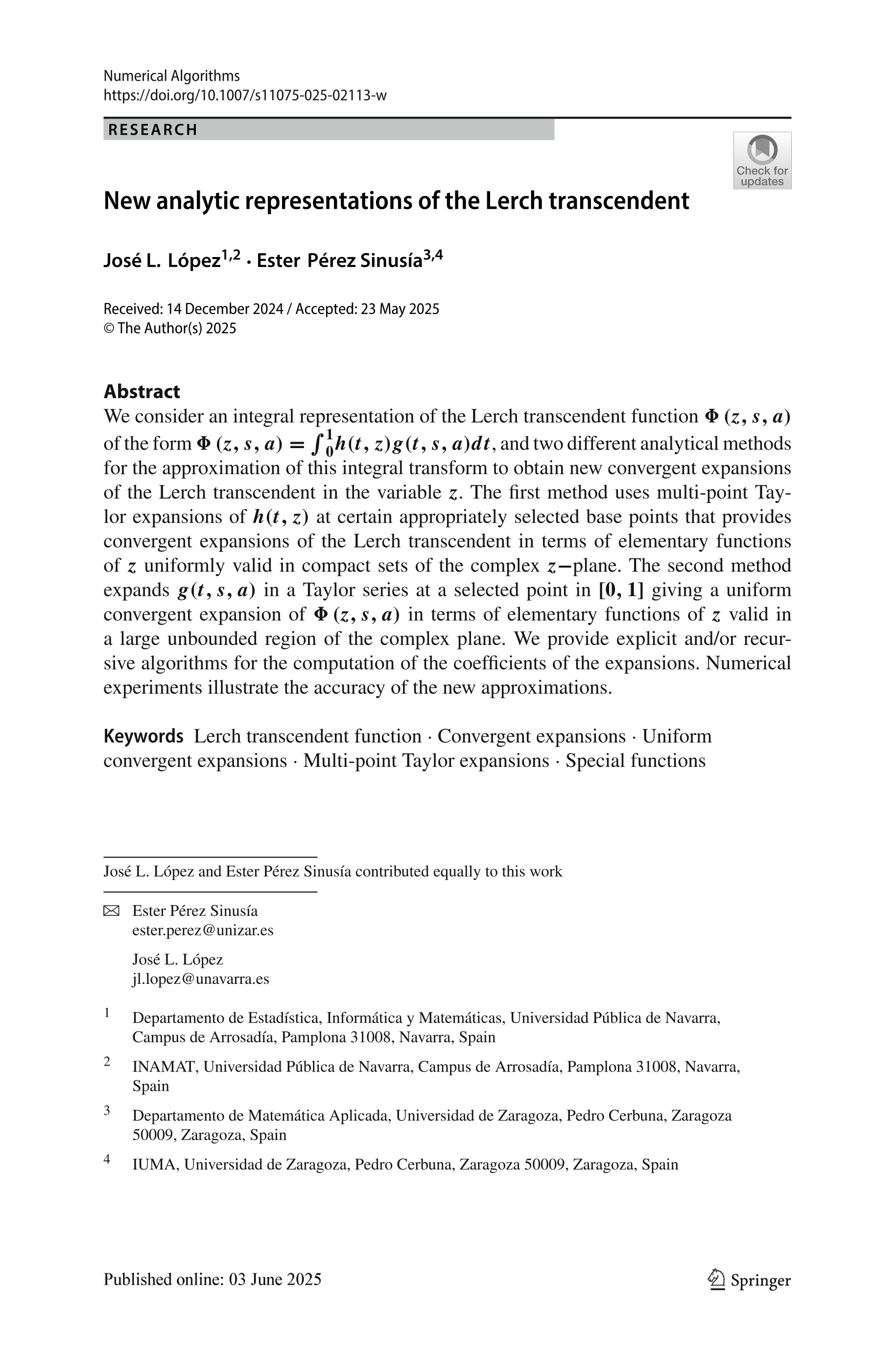 New analytic representations of the Lerch transcendent