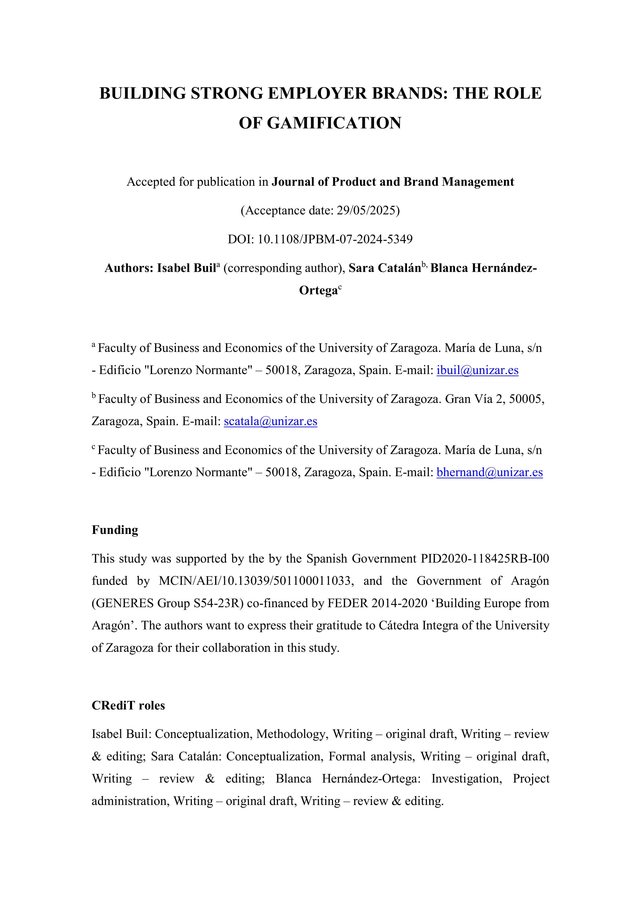 Building strong employer brands: the role of gamification