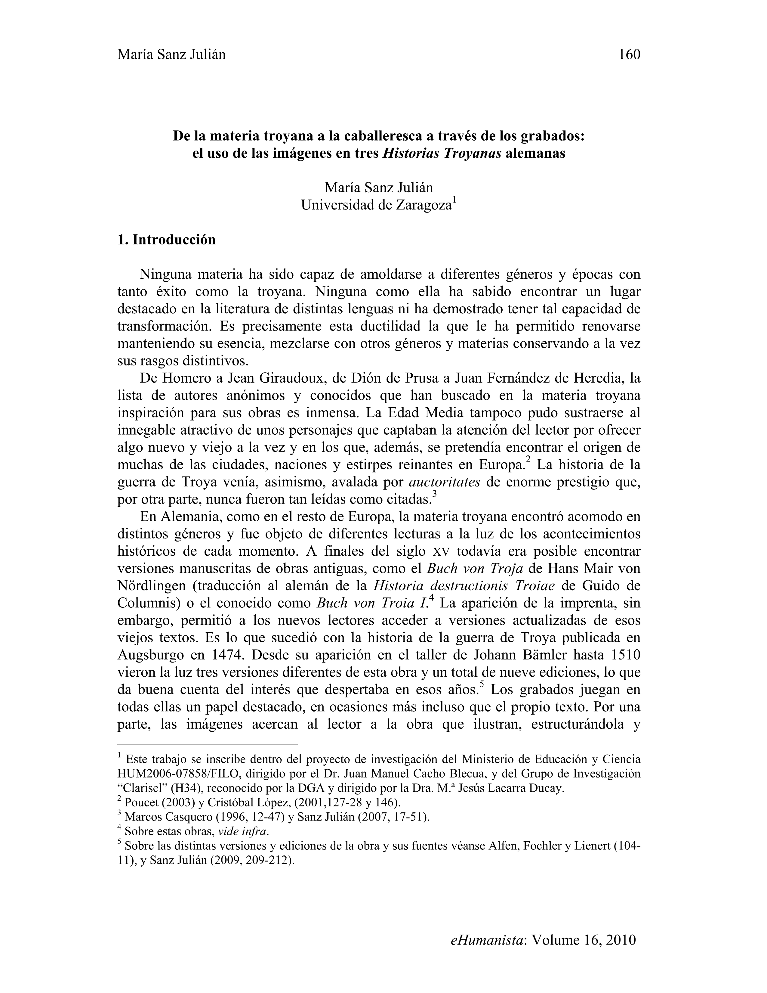 De la materia troyana a la caballeresca a través de los grabados: el uso de las imágenes en tres Historias Troyanas alemanas
