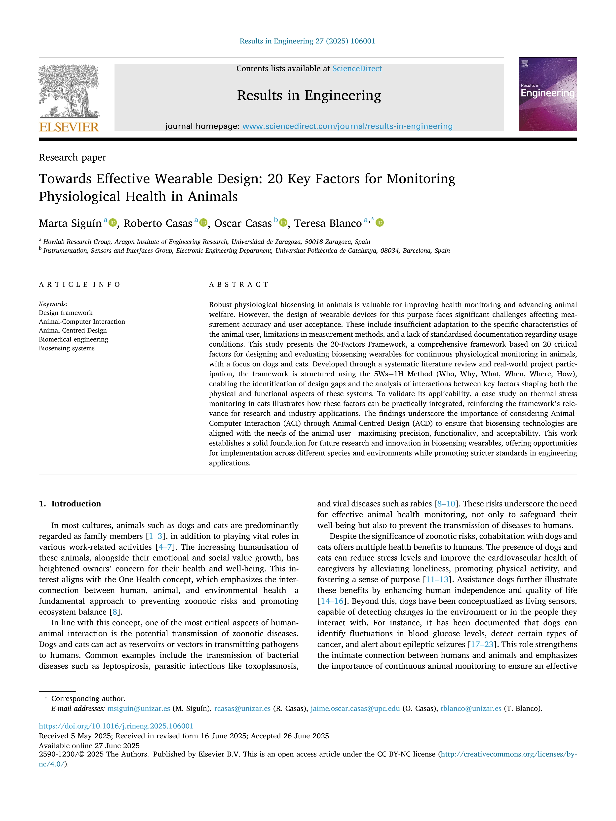 Towards Effective Wearable Design: 20 Key Factors for Monitoring Physiological Health in Animals