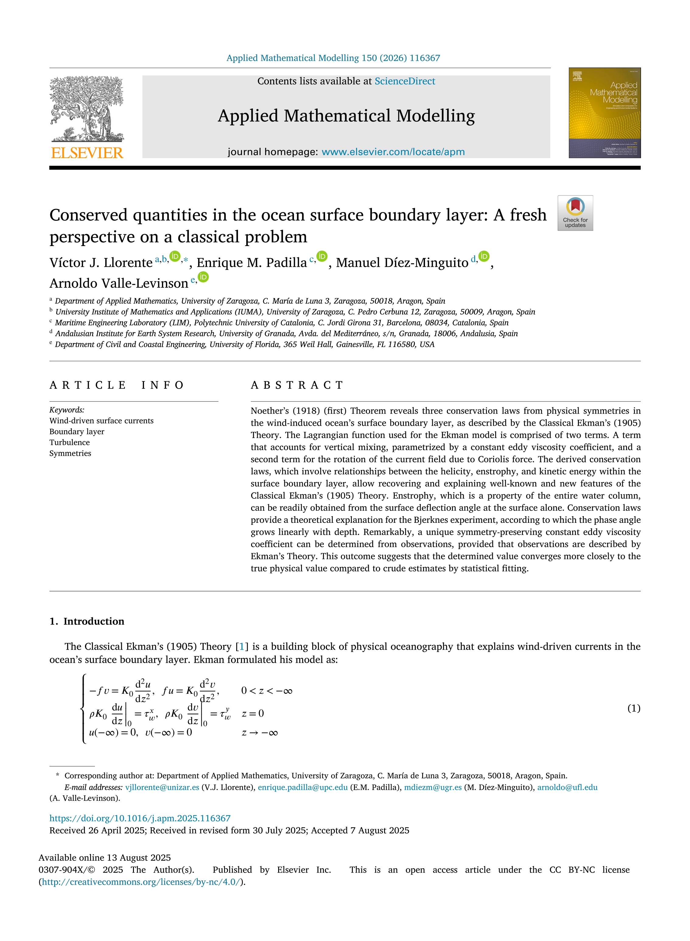 Conserved quantities in the ocean surface boundary layer: A fresh perspective on a classical problem