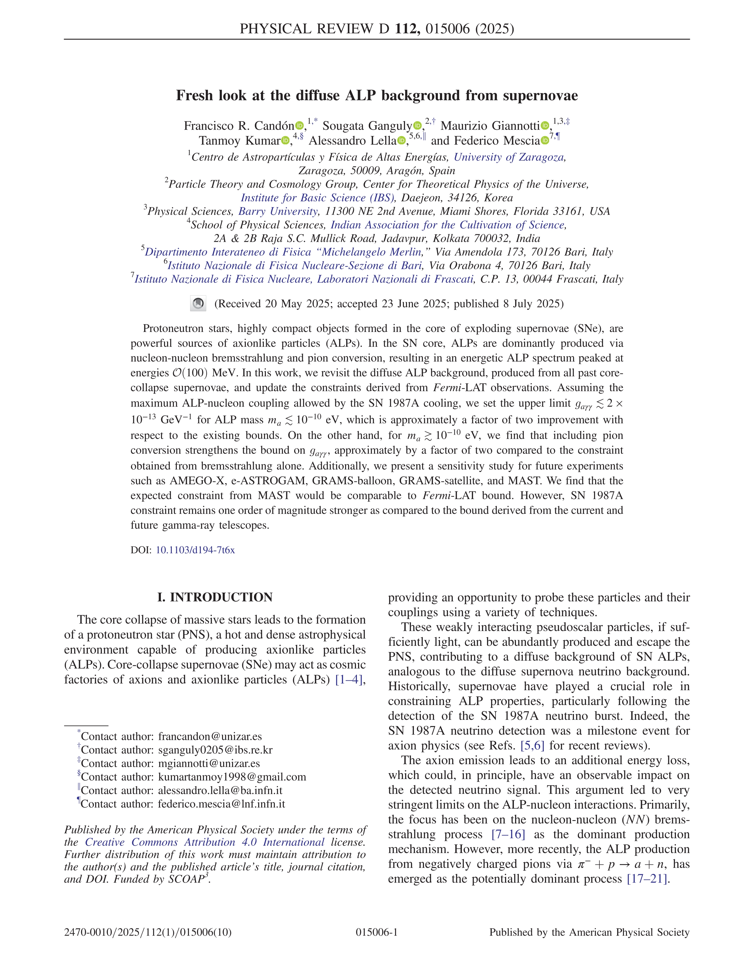 Fresh look at the diffuse ALP background from supernovae