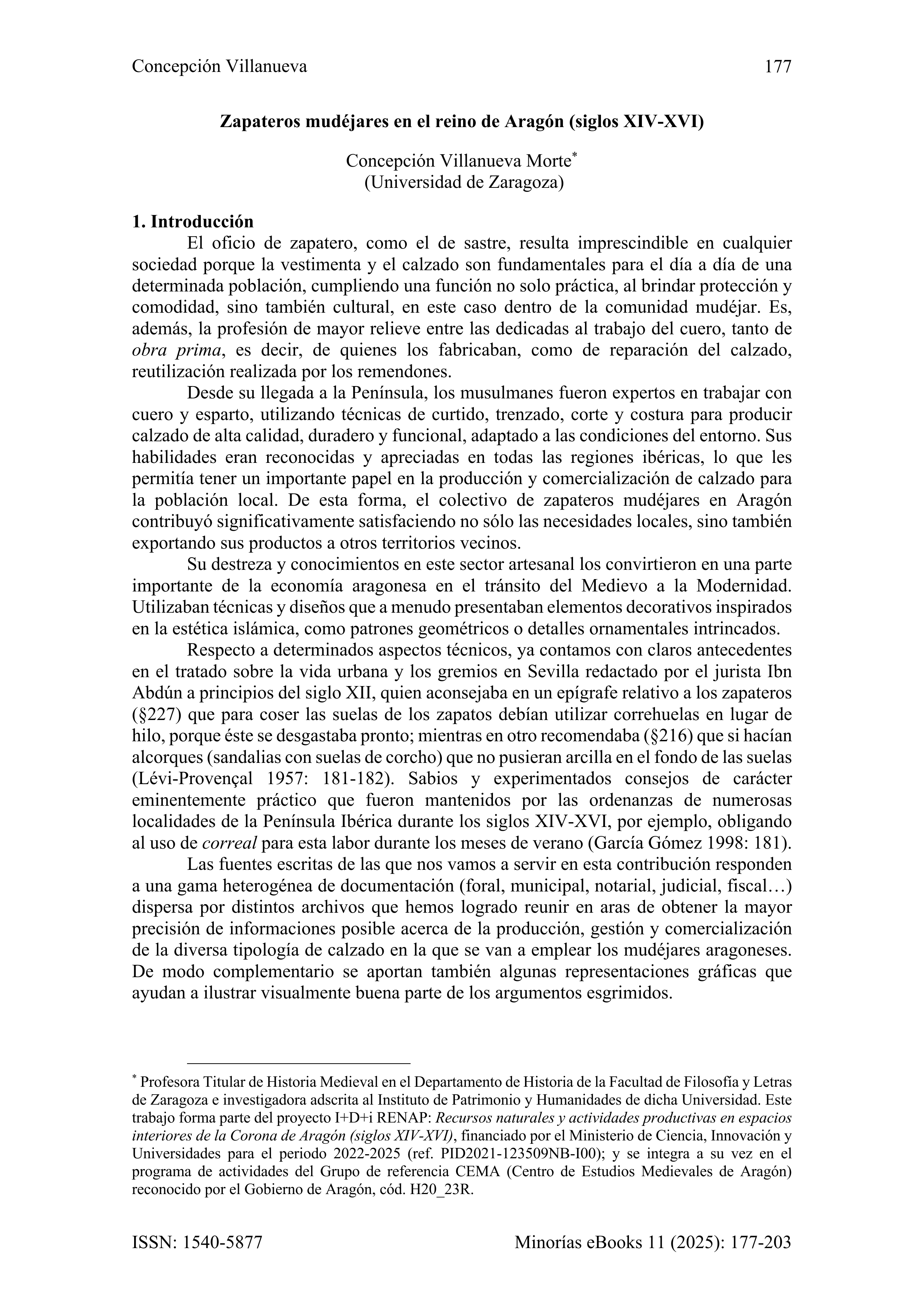Zapateros mudéjares en el reino de Aragón (siglos XIV-XVI)