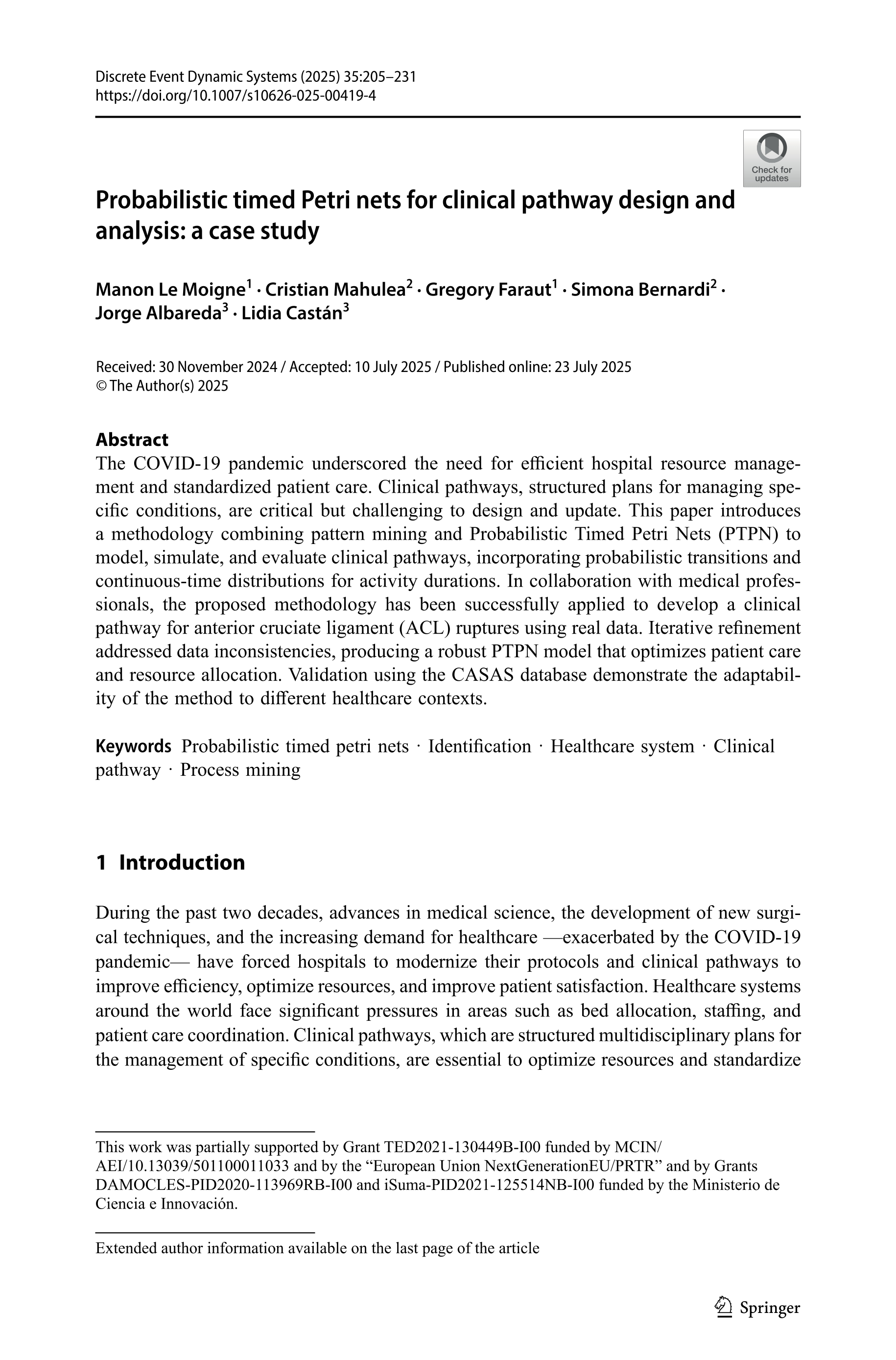 Probabilistic timed Petri nets for clinical pathway design and analysis: a case study