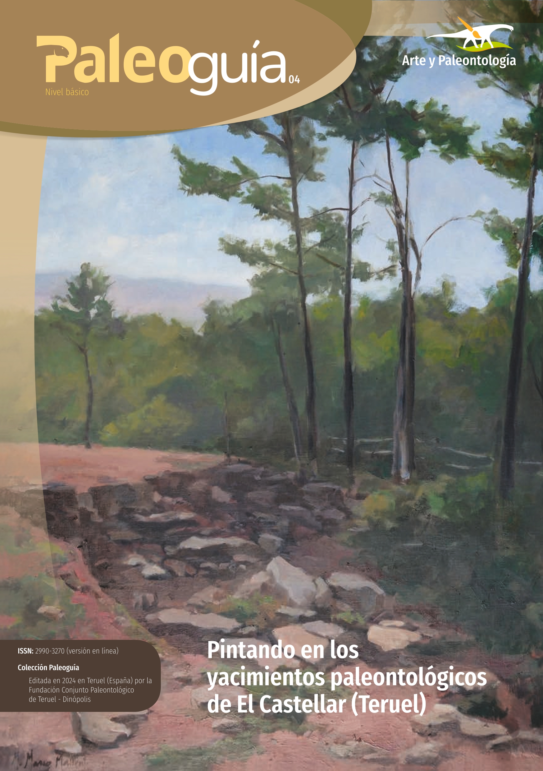 Pintando en los yacimientos paleontológicos de El Castellar (Teruel)