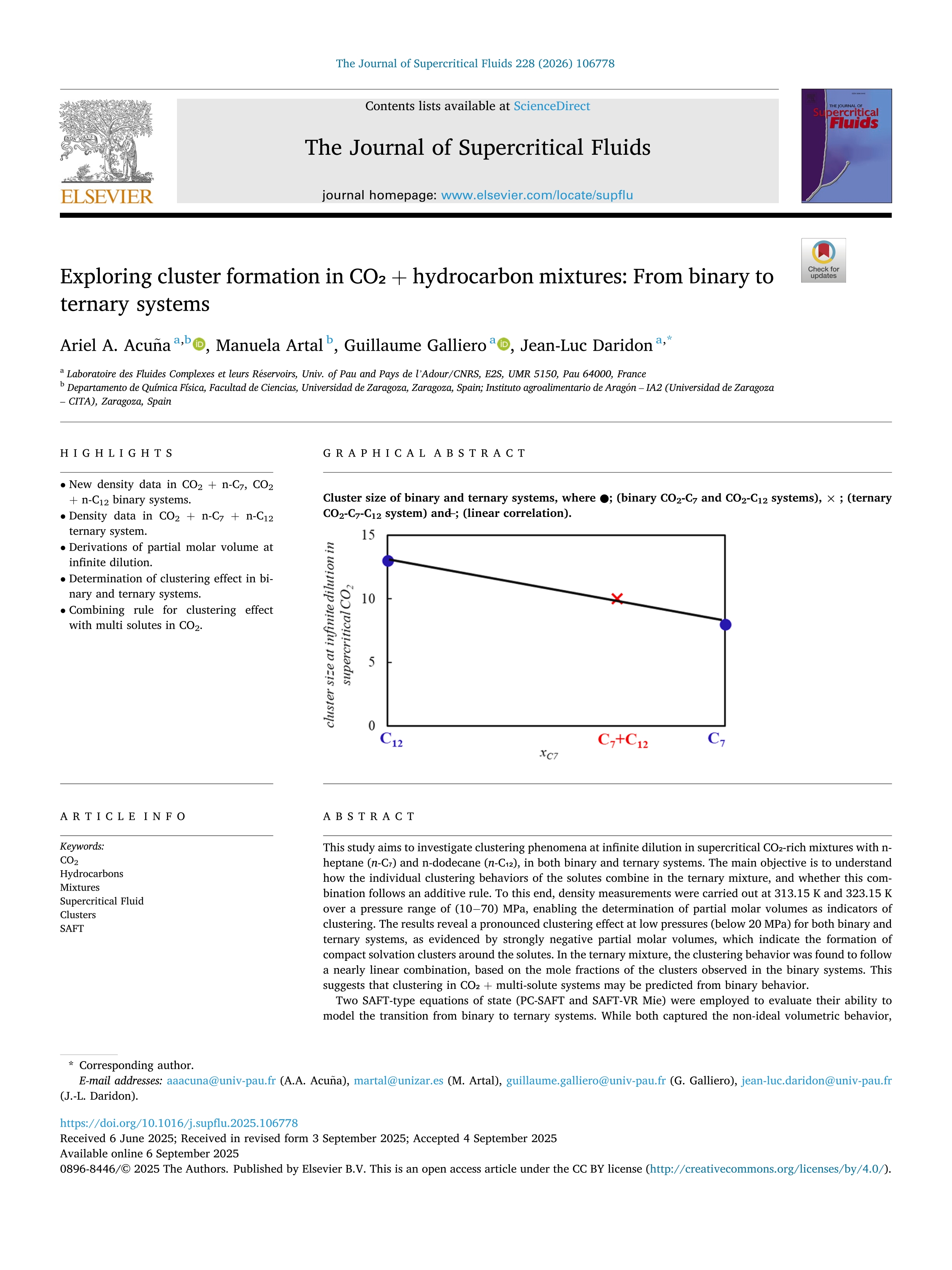 Exploring cluster formation in CO₂ + hydrocarbon mixtures: From binary to ternary systems