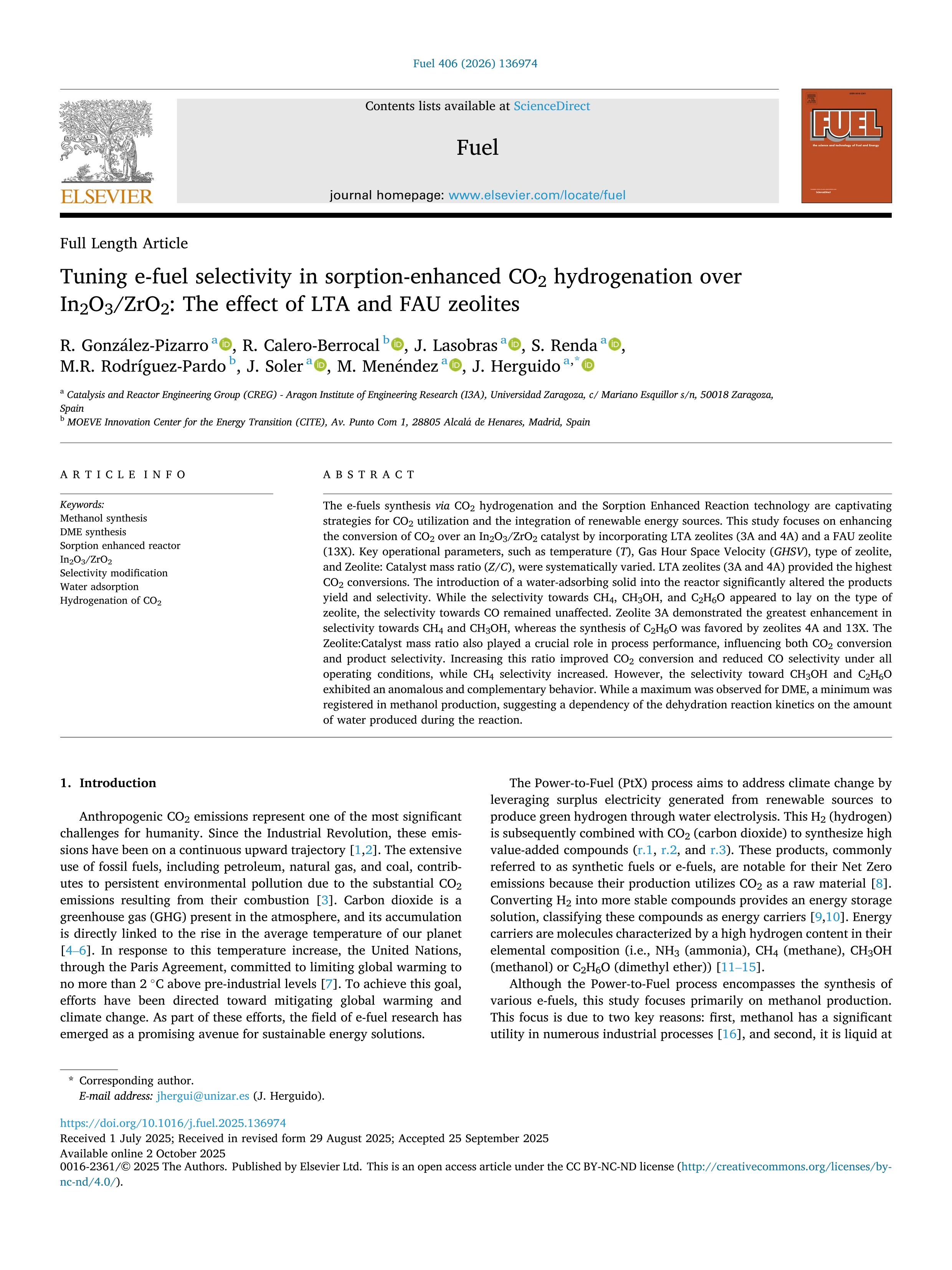 Tuning e-fuel selectivity in sorption-enhanced CO2 hydrogenation over In2O3/ZrO2: The effect of LTA and FAU zeolites