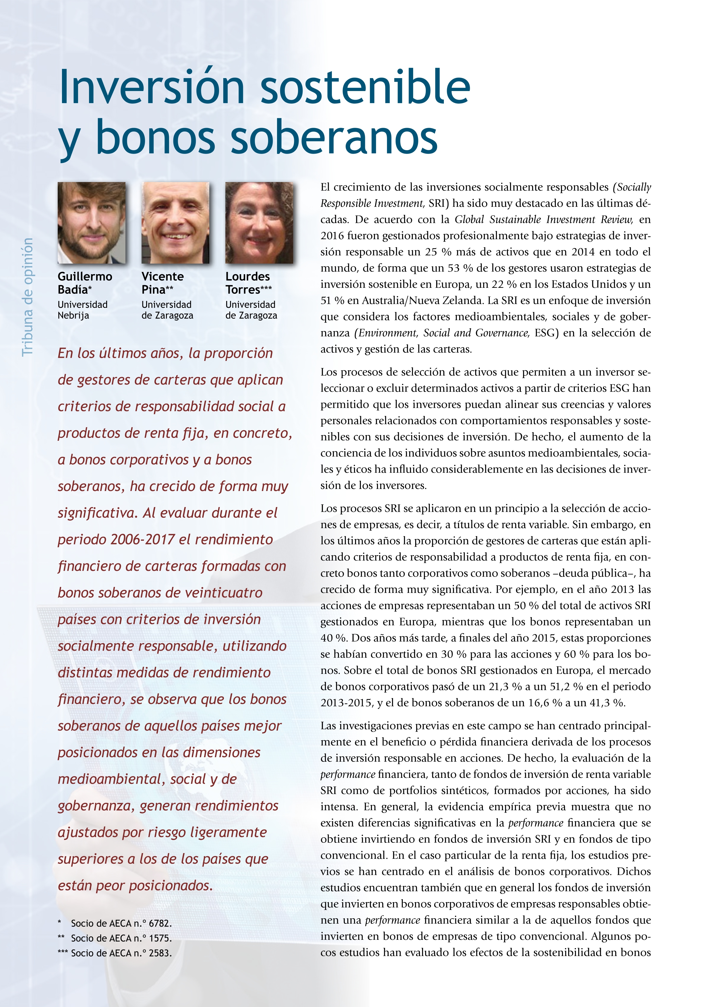 Inversión sostenible y bonos soberanos