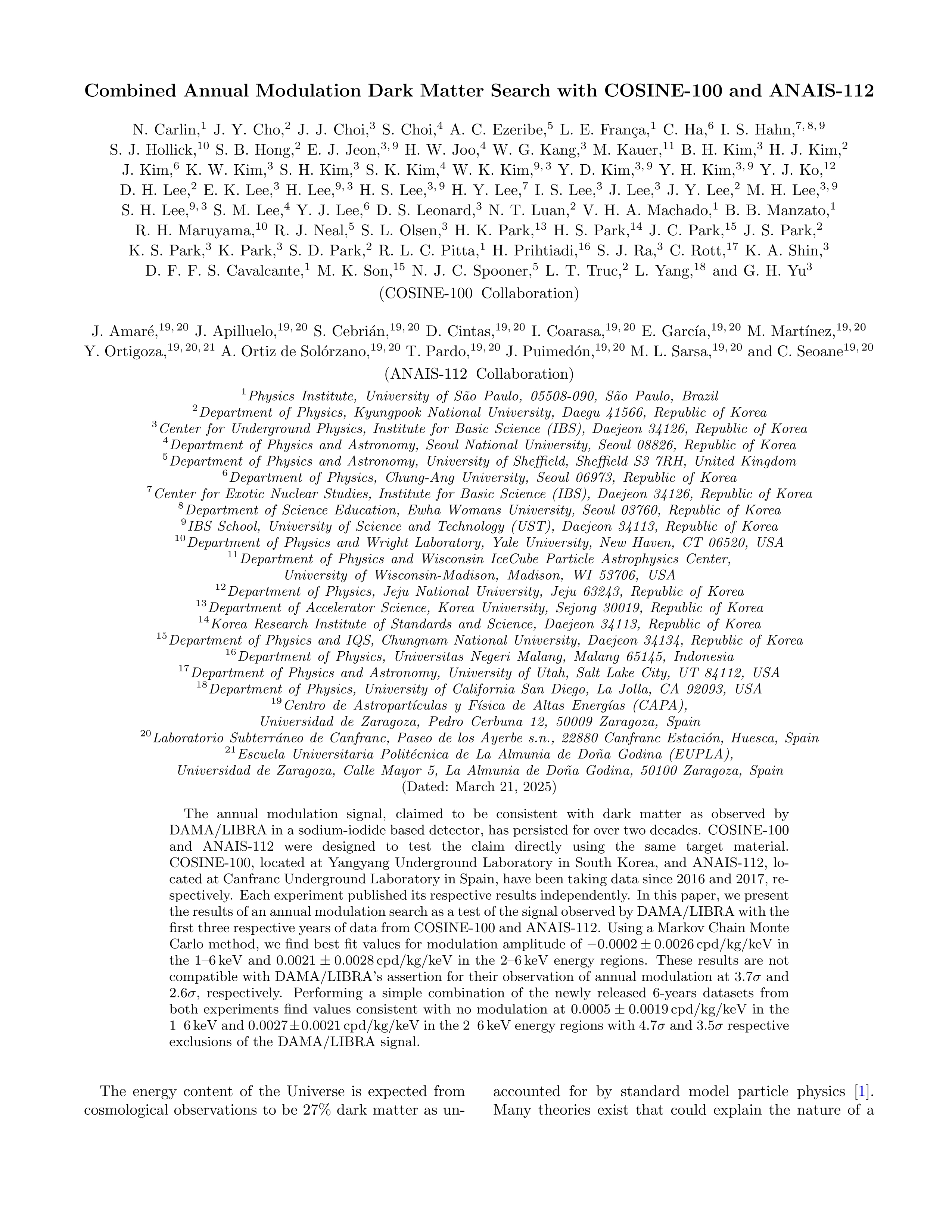 Combined Annual Modulation Dark Matter Search with COSINE-100 and ANAIS-112