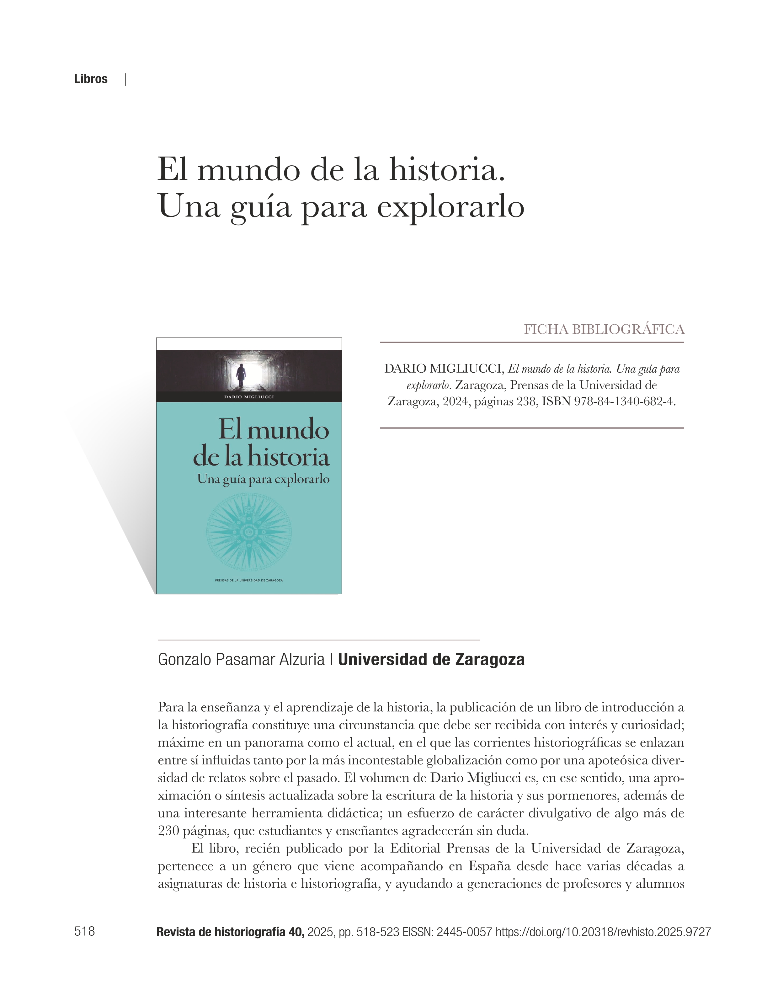 El mundo de la historia. Una guía para explorarlo