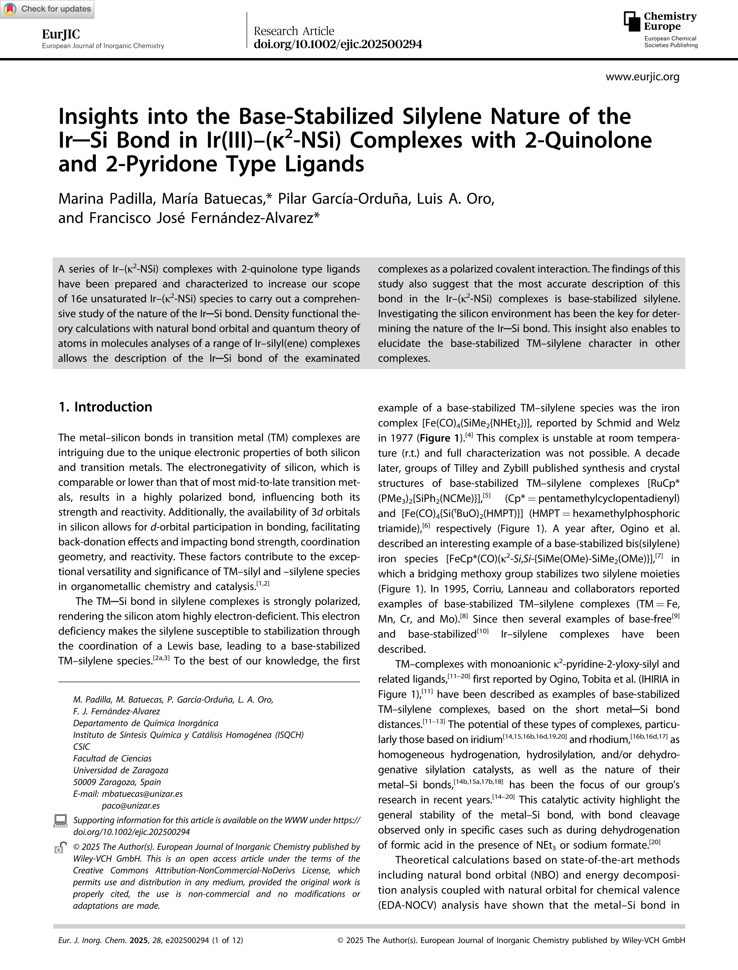 Insights into the Base-Stabilized Silylene Nature of the Ir--Si Bond in Ir(III)–(κ2-NSi) Complexes with 2-Quinolone and 2-Pyridone Type Ligands