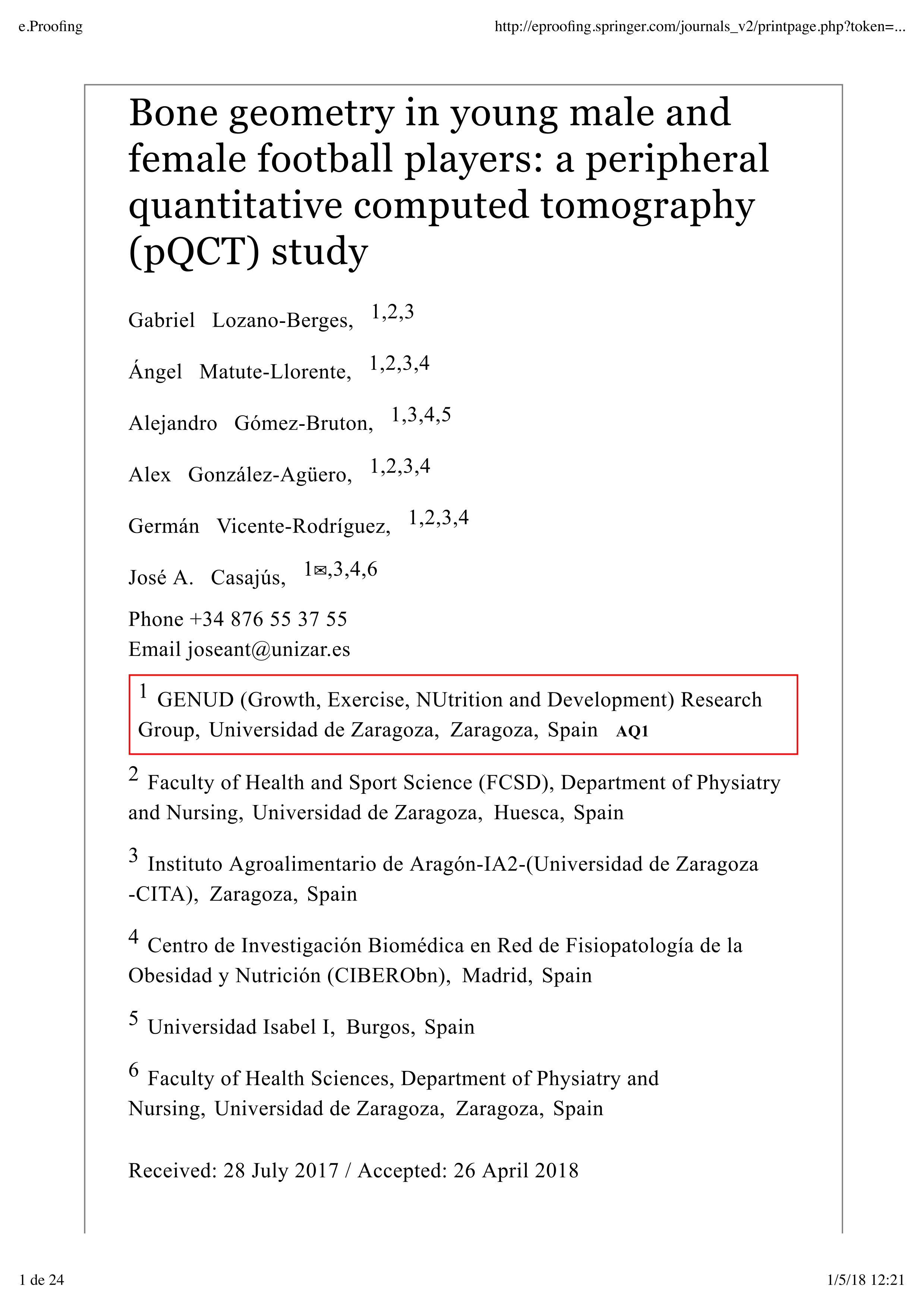 Bone geometry in young male and female football players: a peripheral quantitative computed tomography (pQCT) study