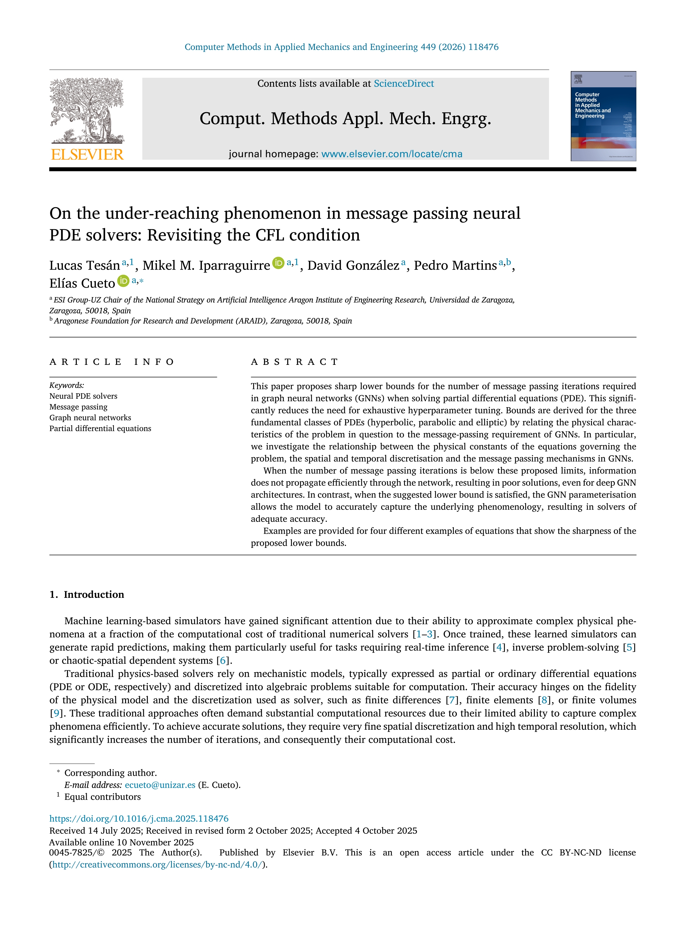 On the under-reaching phenomenon in message passing neural PDE solvers: Revisiting the CFL condition