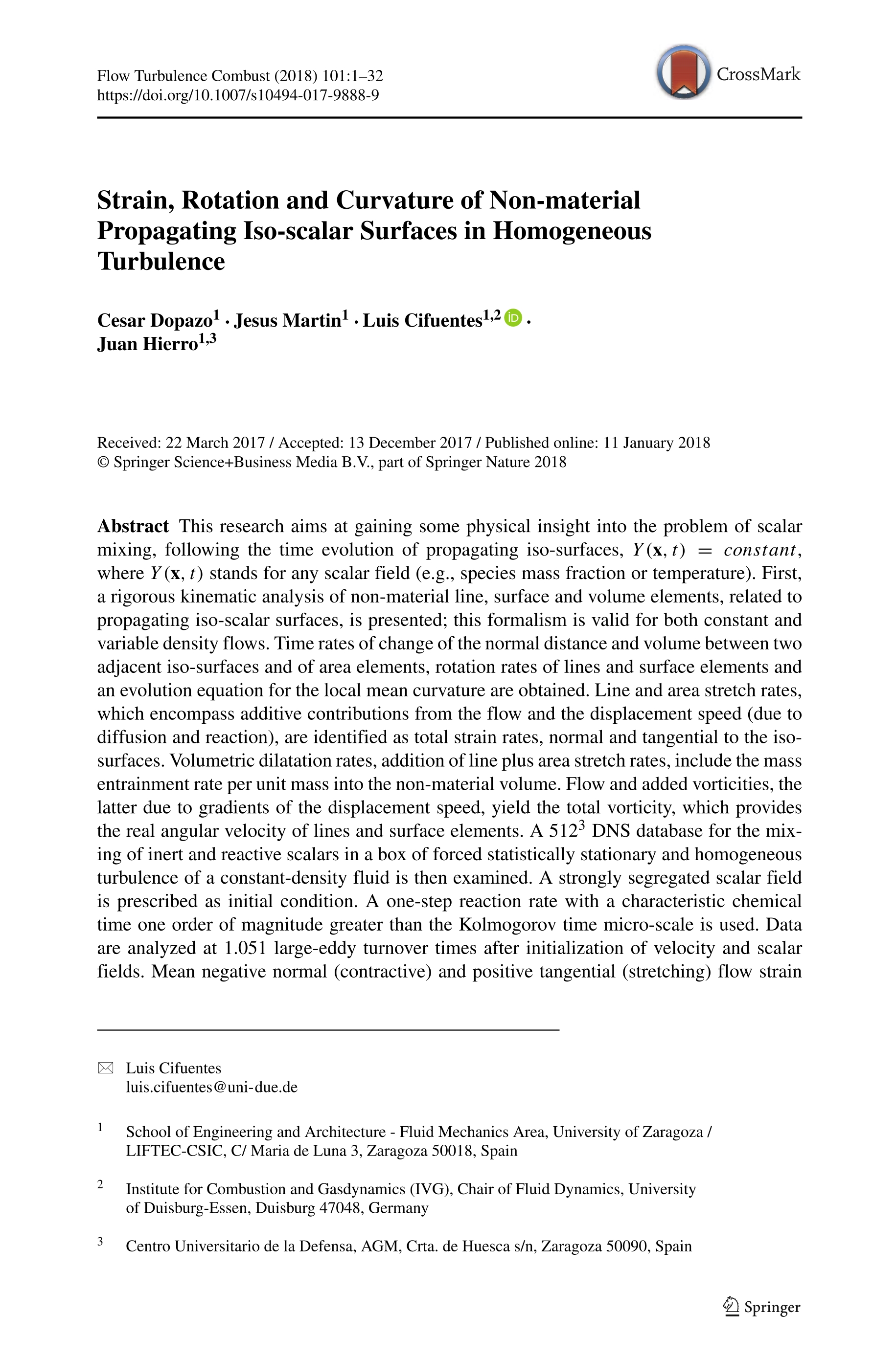 Strain, Rotation and Curvature of Non-material Propagating Iso-scalar Surfaces in Homogeneous Turbulence